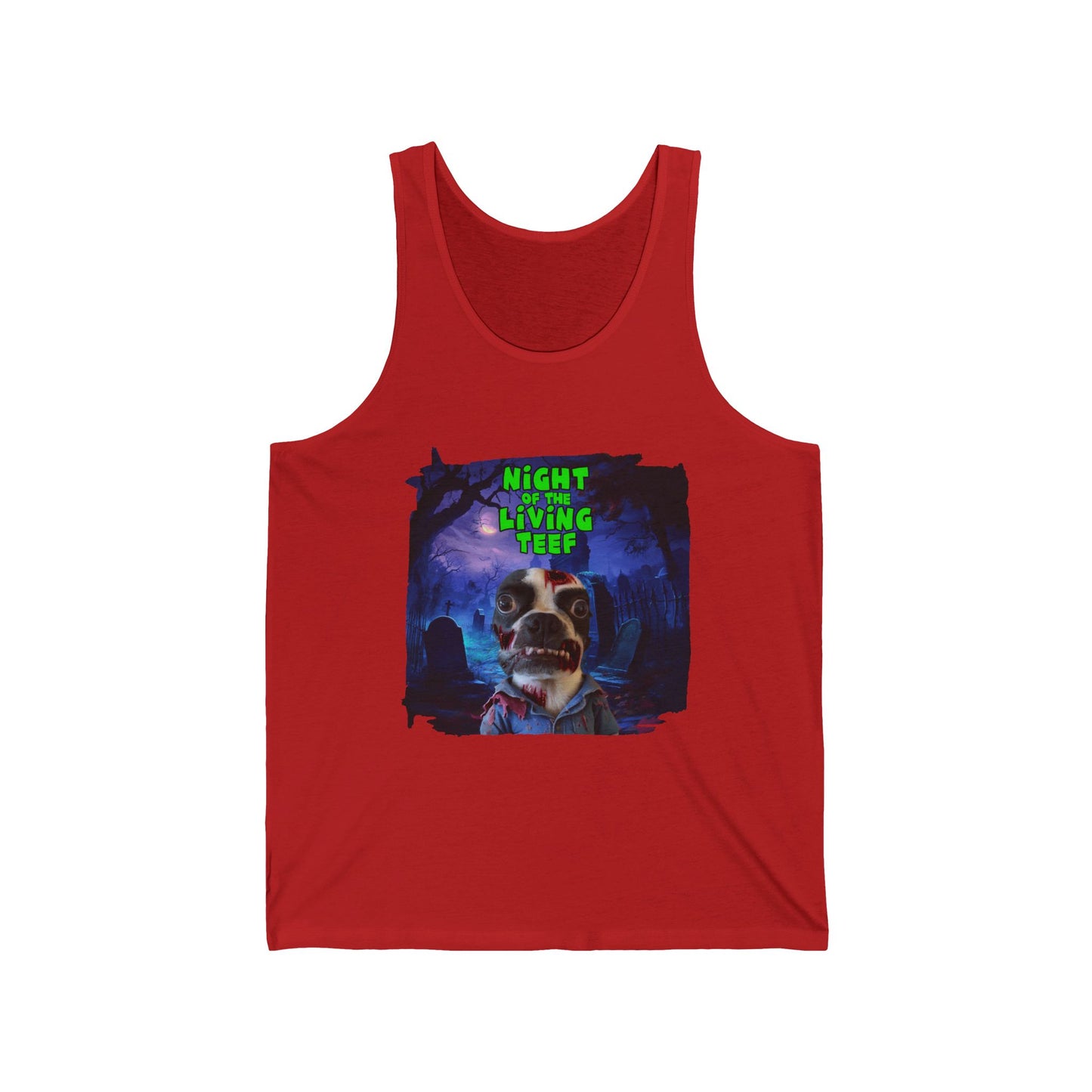 Night of the Living Teef Unisex Tank Top: Zombie Chill