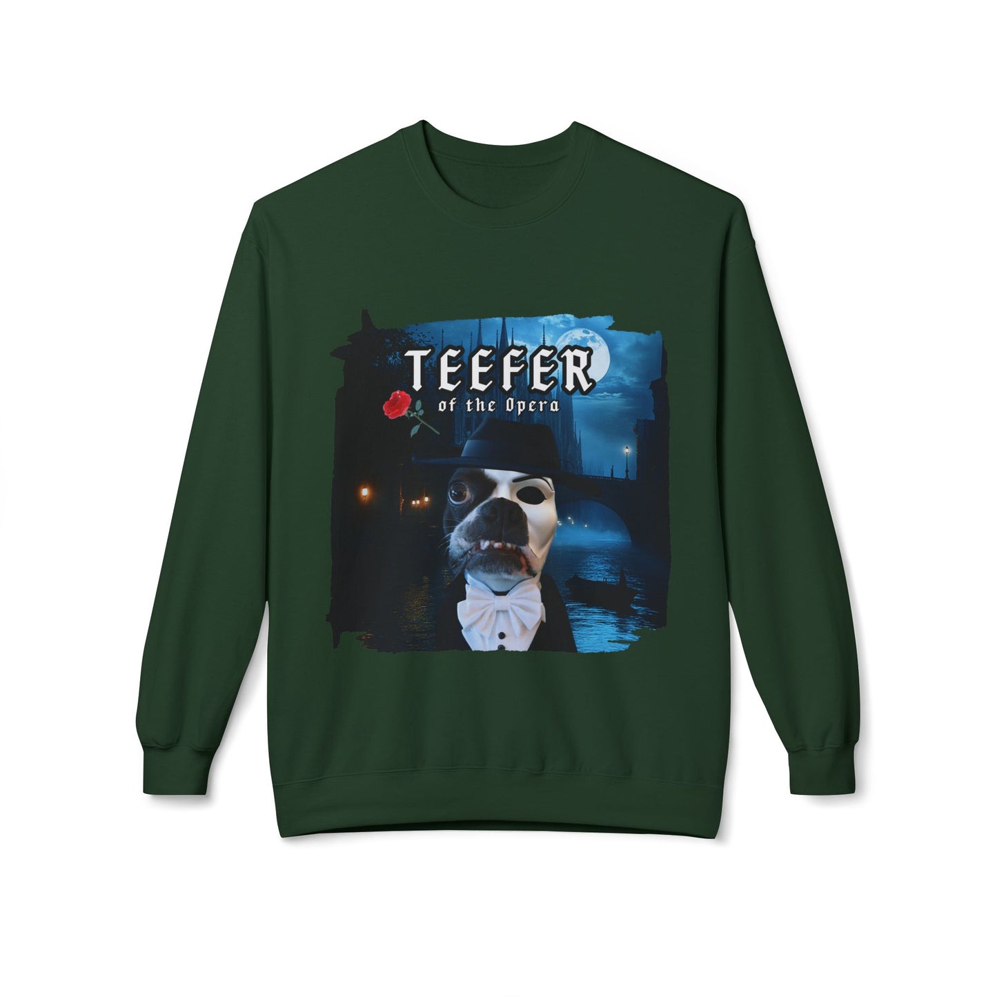 Teefer of the Opera Crewneck Sweatshirt: Theatrical Comfort