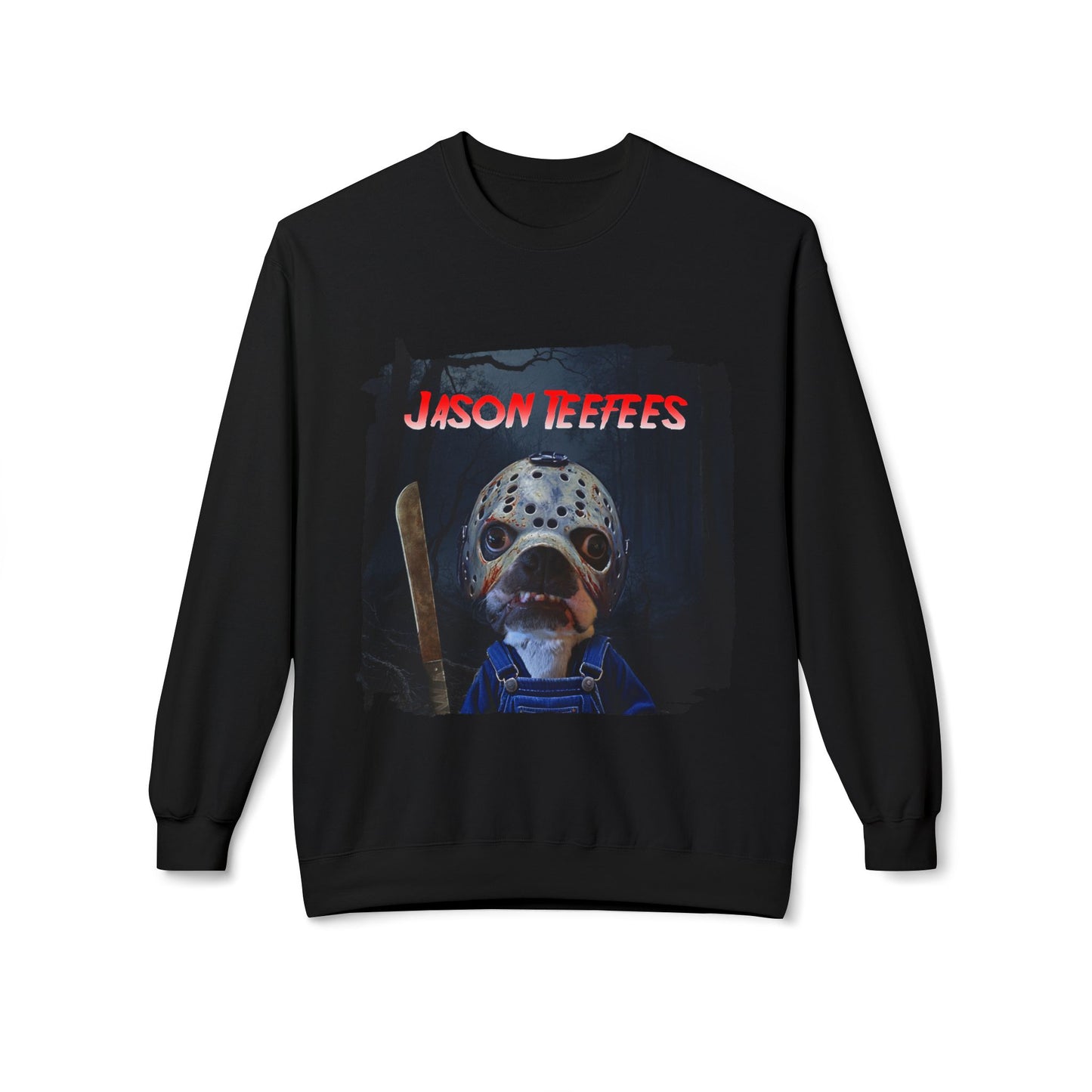 Jason Teefees Crewneck Sweatshirt: Campsite Horror Comfort