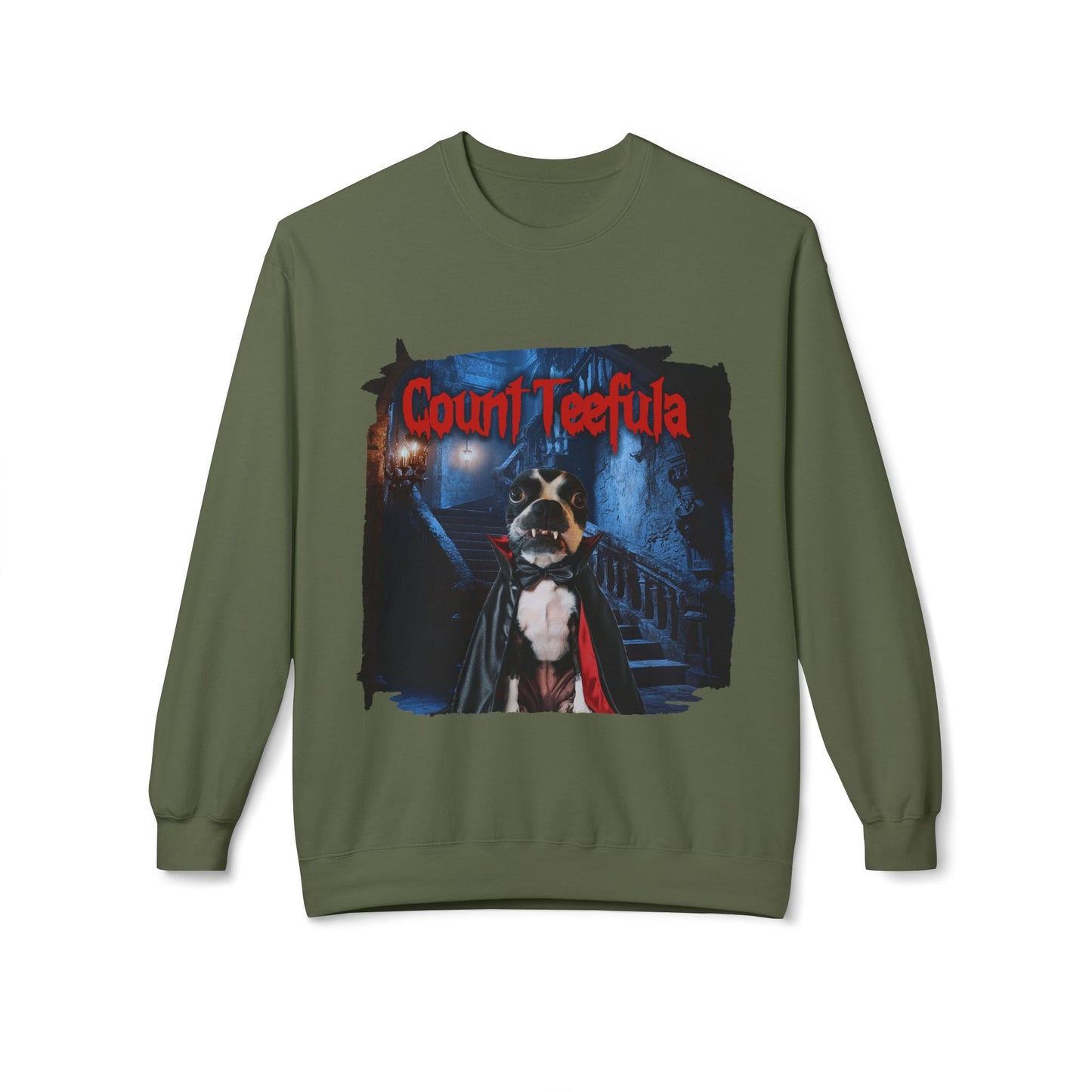 Count Teefula Crewneck Sweatshirt: Gothic Coziness