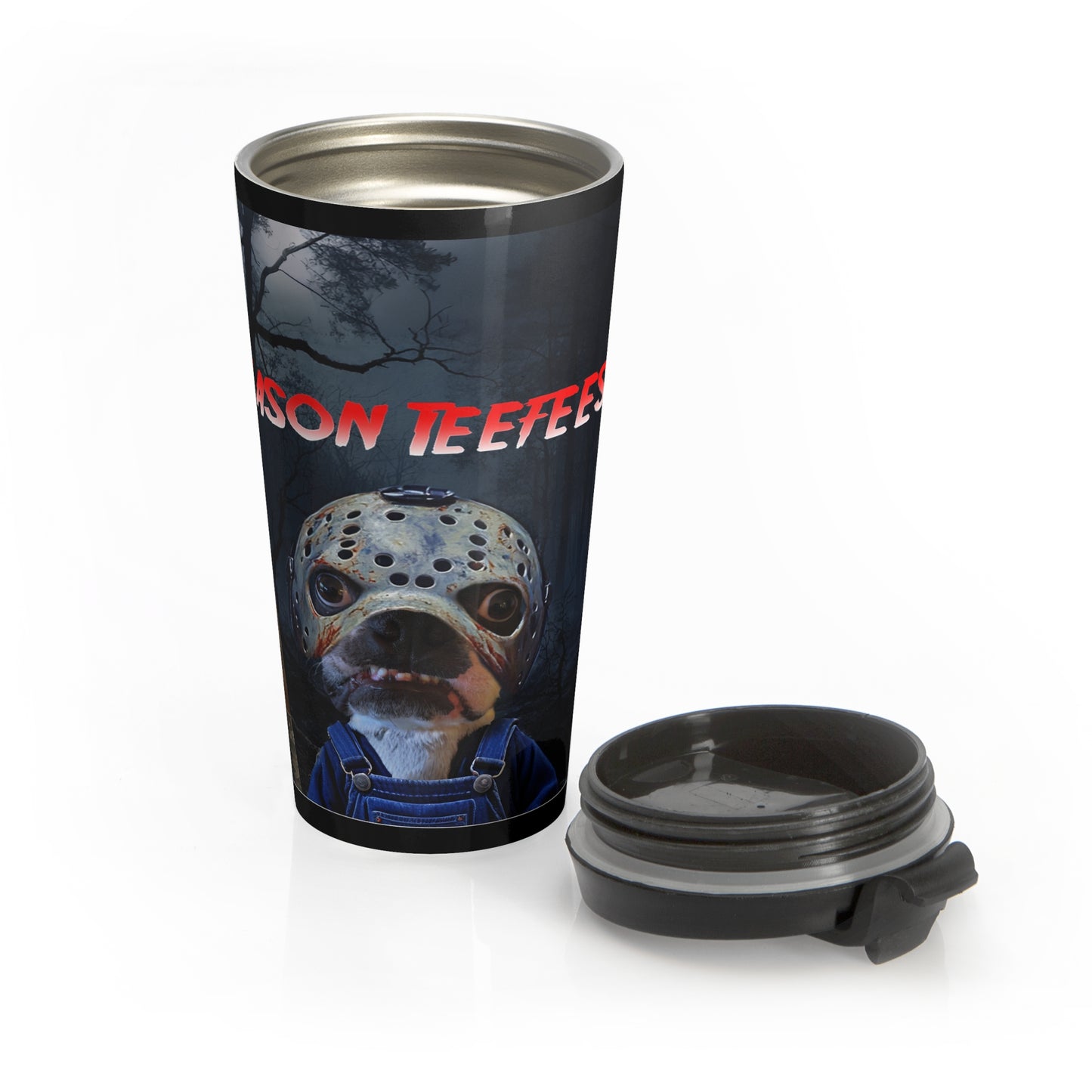 Jason Teefees Travel Mug: Sips of Suspense