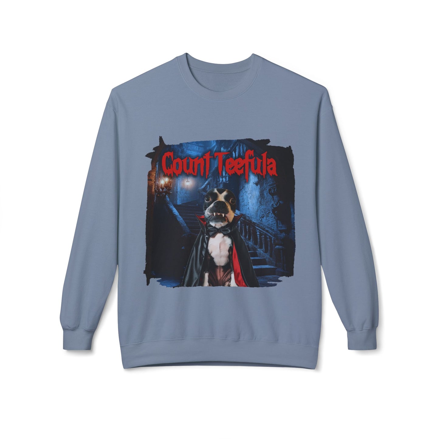 Count Teefula Crewneck Sweatshirt: Gothic Coziness