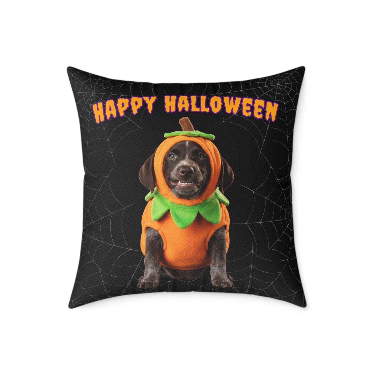 German Shorthaired Pointer Happy Halloween Pillow