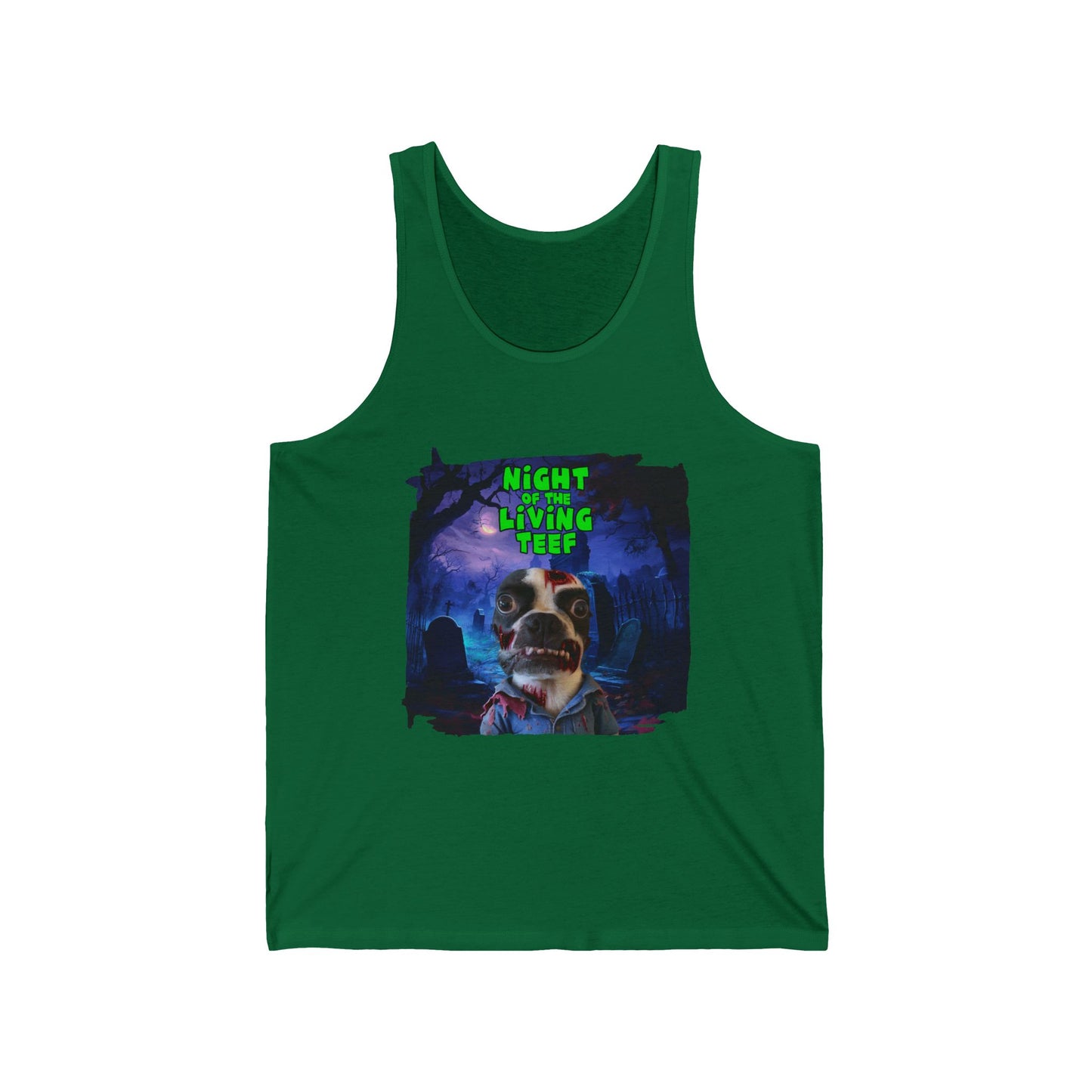 Night of the Living Teef Unisex Tank Top: Zombie Chill