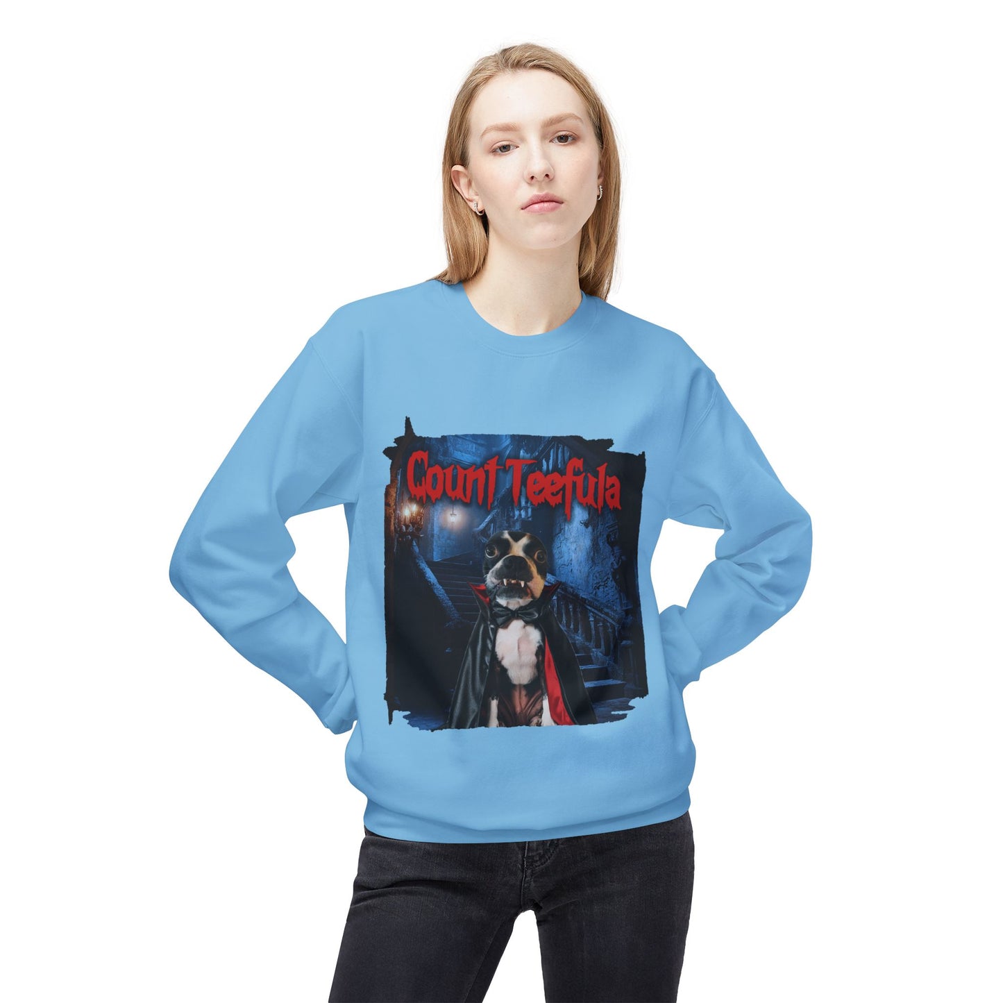 Count Teefula Crewneck Sweatshirt: Gothic Coziness
