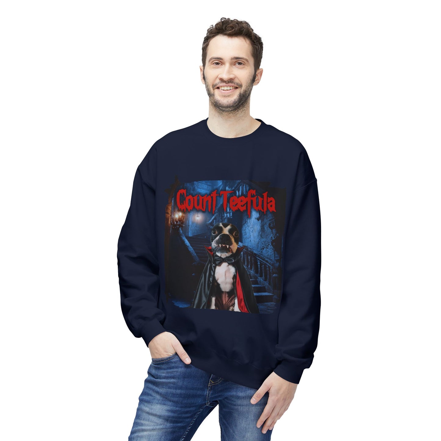 Count Teefula Crewneck Sweatshirt: Gothic Coziness