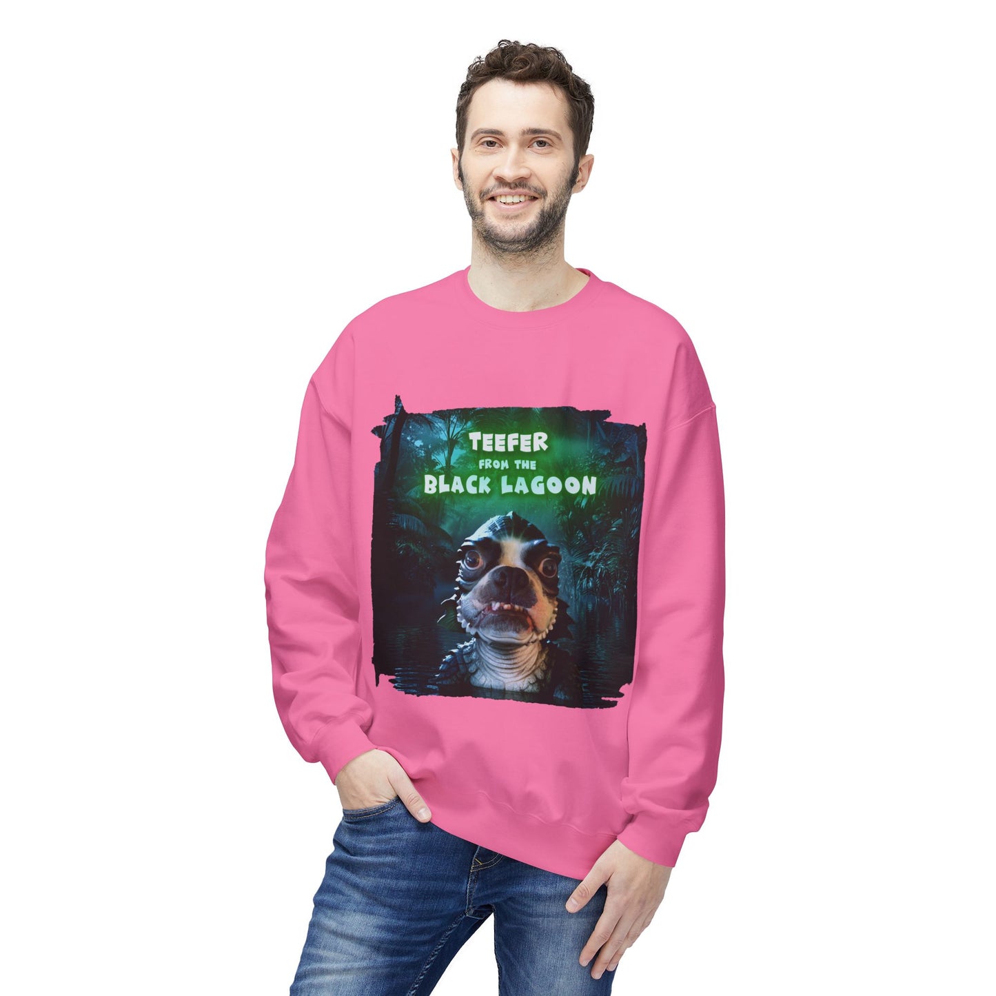 Teefer from the Black Lagoon Crewneck Sweatshirt: Lagoon Depths Comfort