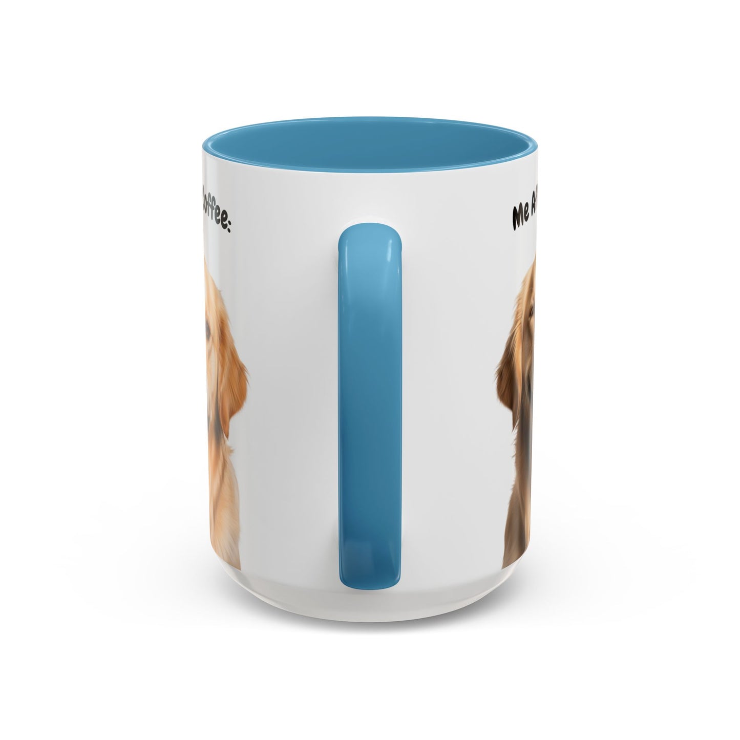 Funny Golden Retriever Coffee Mug – Me Before Coffee / Me After Coffee – Cute Golden Teeth Design – Teefers Original