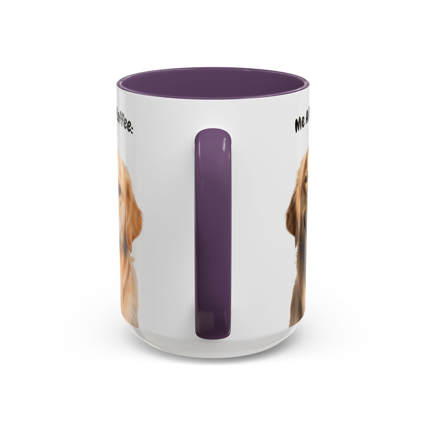 Funny Golden Retriever Coffee Mug – Me Before Coffee / Me After Coffee – Cute Golden Teeth Design – Teefers Original