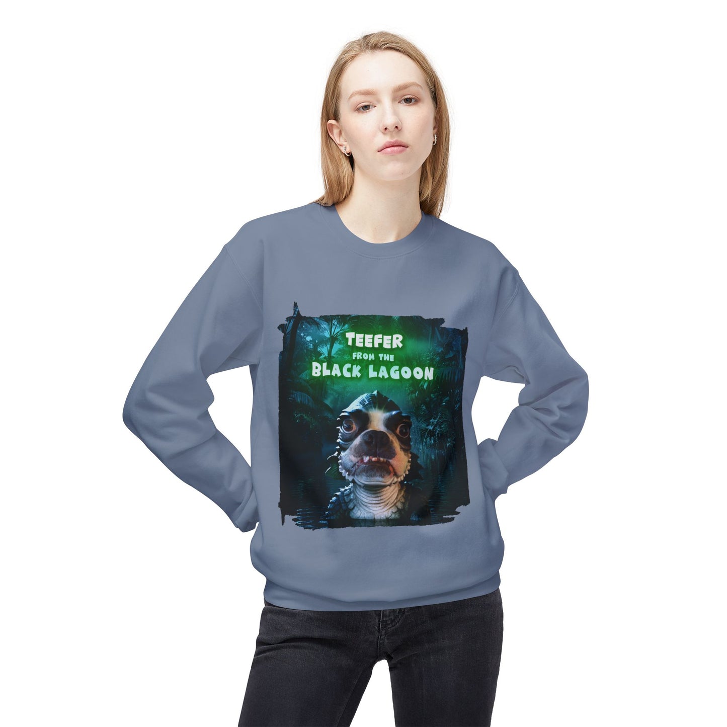 Teefer from the Black Lagoon Crewneck Sweatshirt: Lagoon Depths Comfort