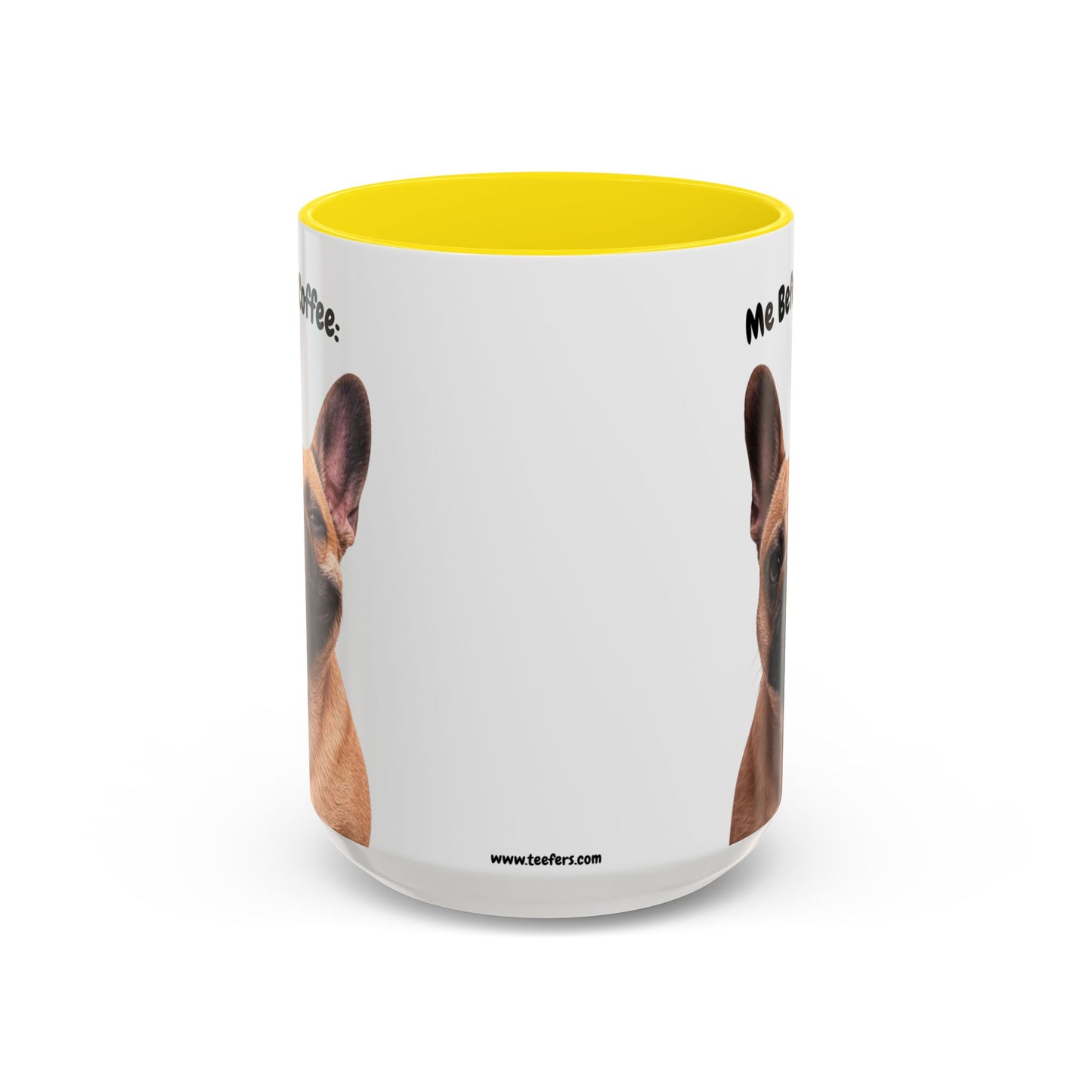 Funny French Bulldog Coffee Mug – Me Before Coffee / Me After Coffee – Cute Frenchie Teeth Design – Teefers Original