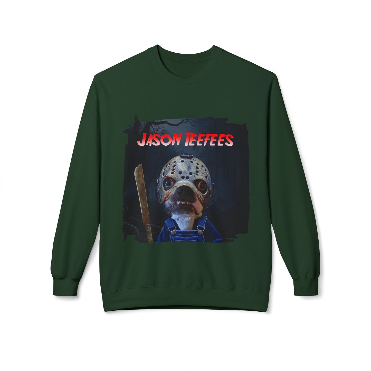 Jason Teefees Crewneck Sweatshirt: Campsite Horror Comfort