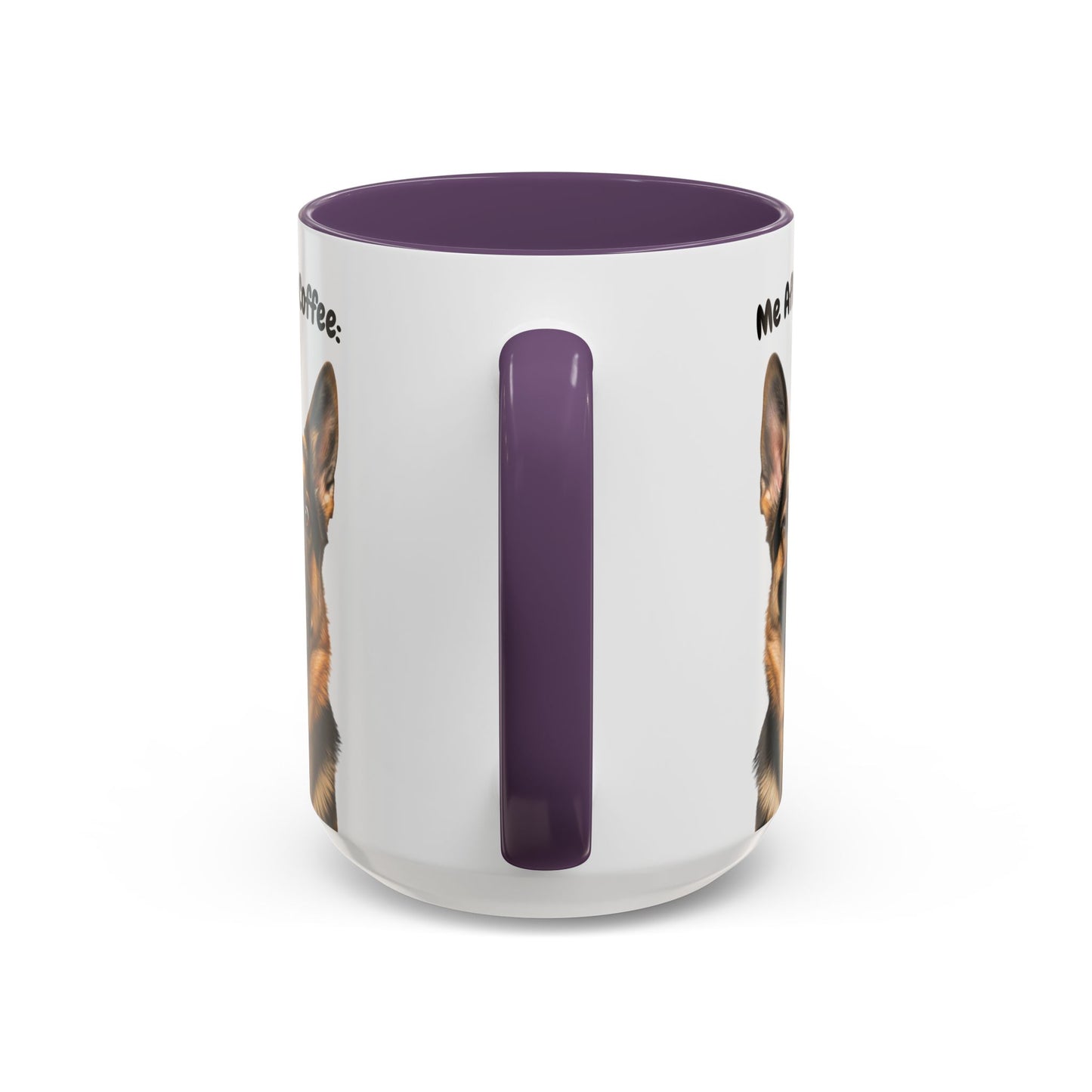 Funny German Shepherd Coffee Mug – Me Before Coffee / Me After Coffee – Cute Shepherd Teeth Design – Teefers Original