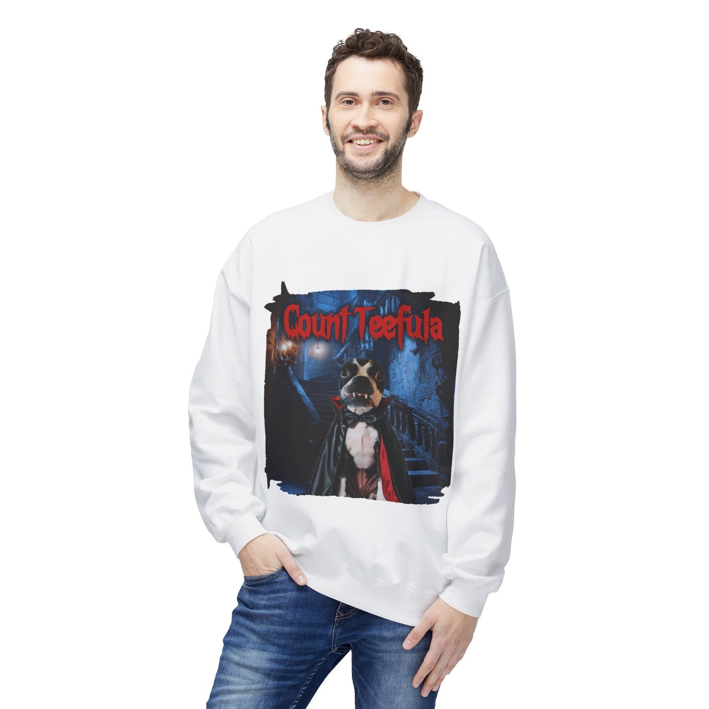 Count Teefula Crewneck Sweatshirt: Gothic Coziness
