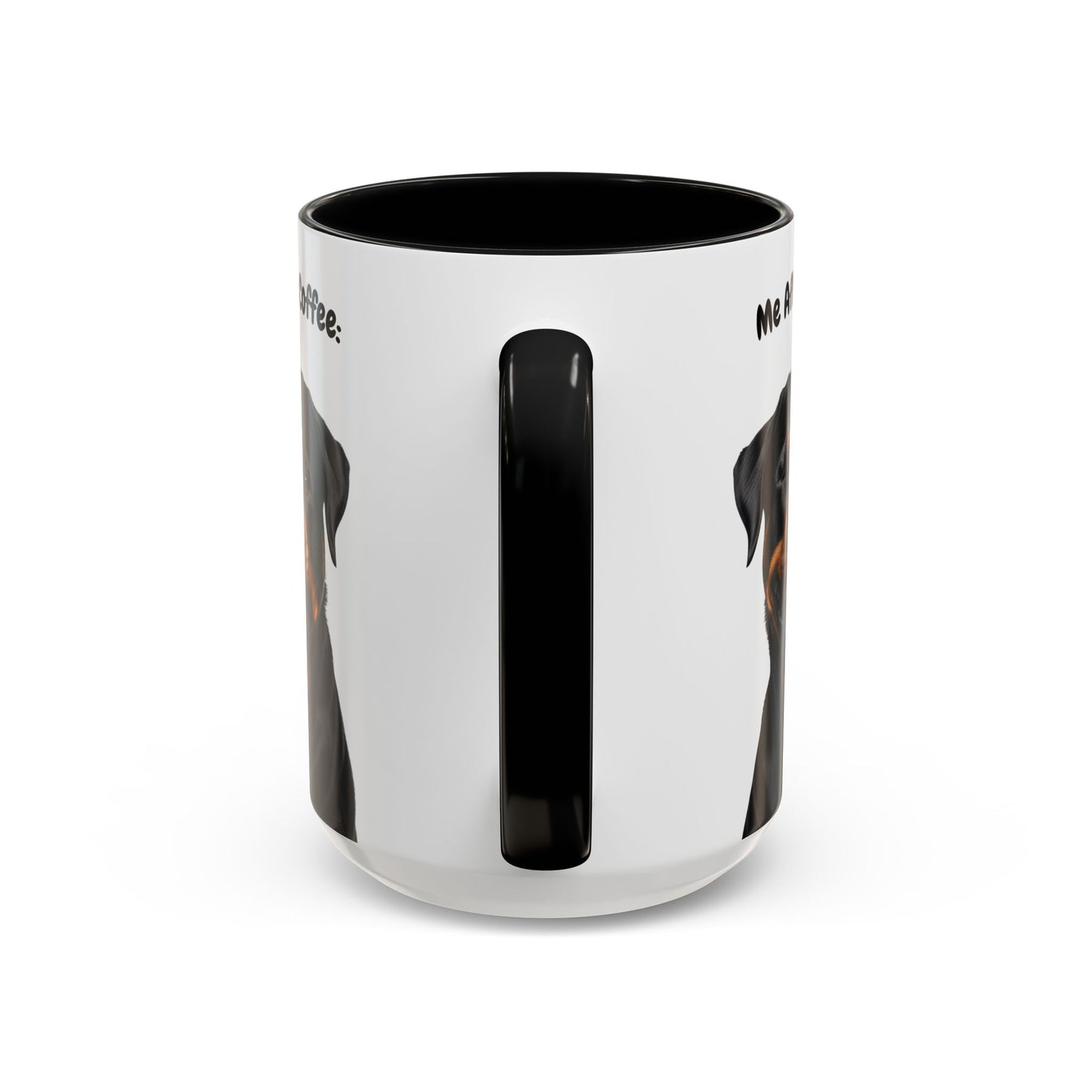 Funny Rottweiler Coffee Mug – Me Before Coffee / Me After Coffee – Cute Rottie Teeth Design – Teefers Original