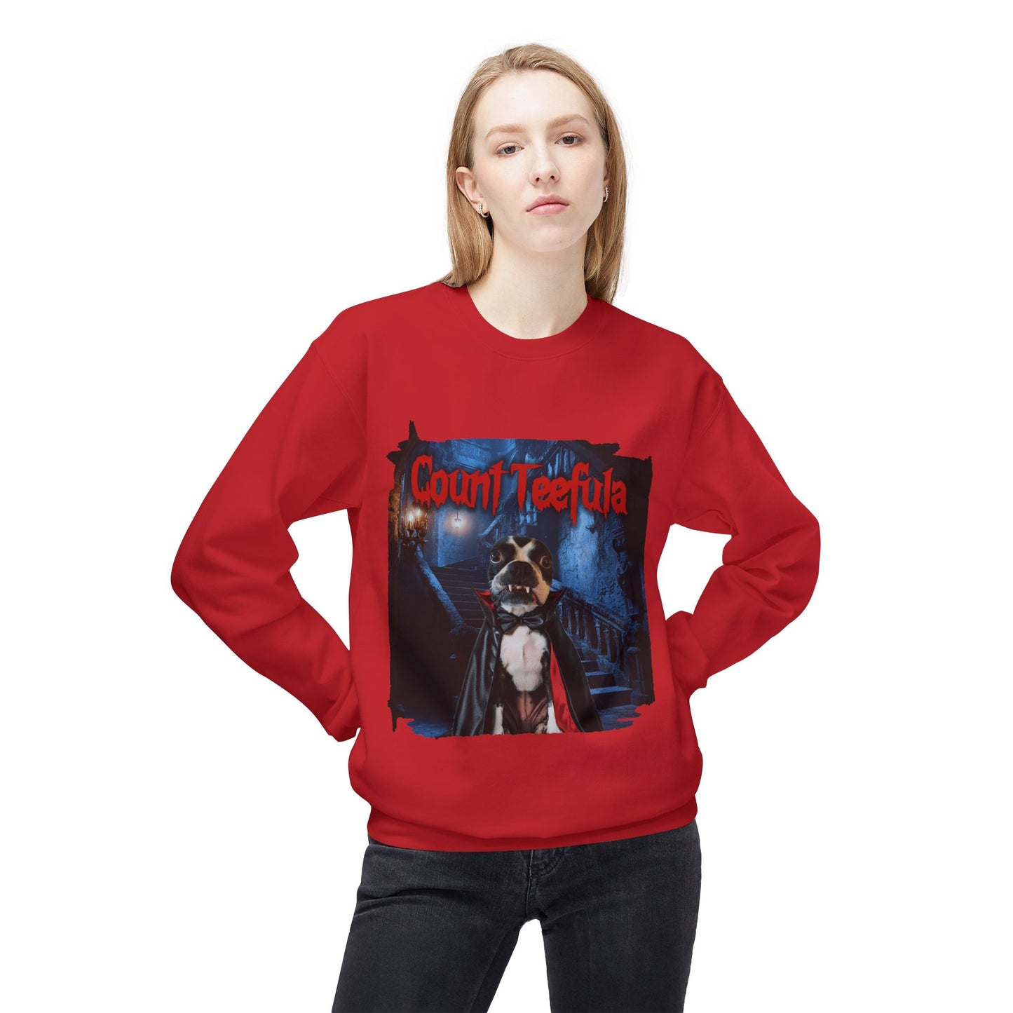 Count Teefula Crewneck Sweatshirt: Gothic Coziness
