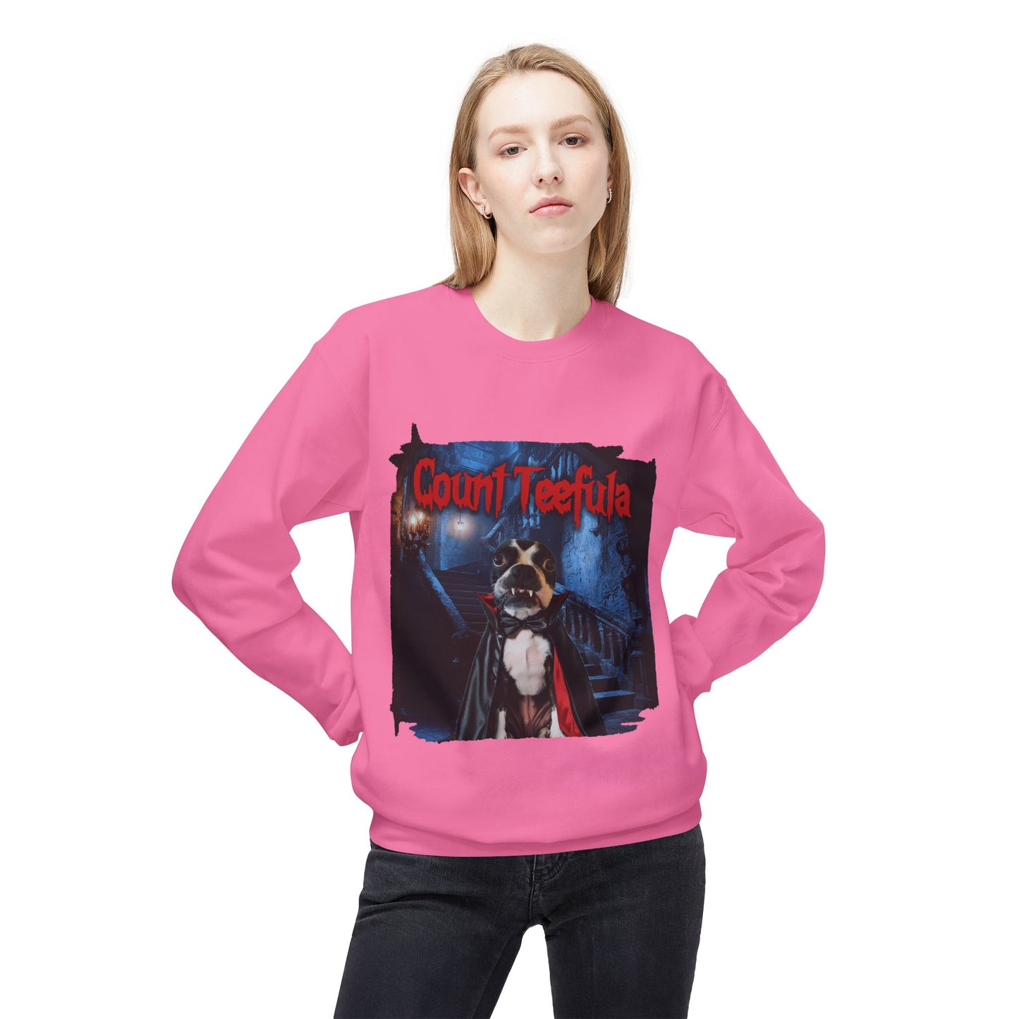 Count Teefula Crewneck Sweatshirt: Gothic Coziness