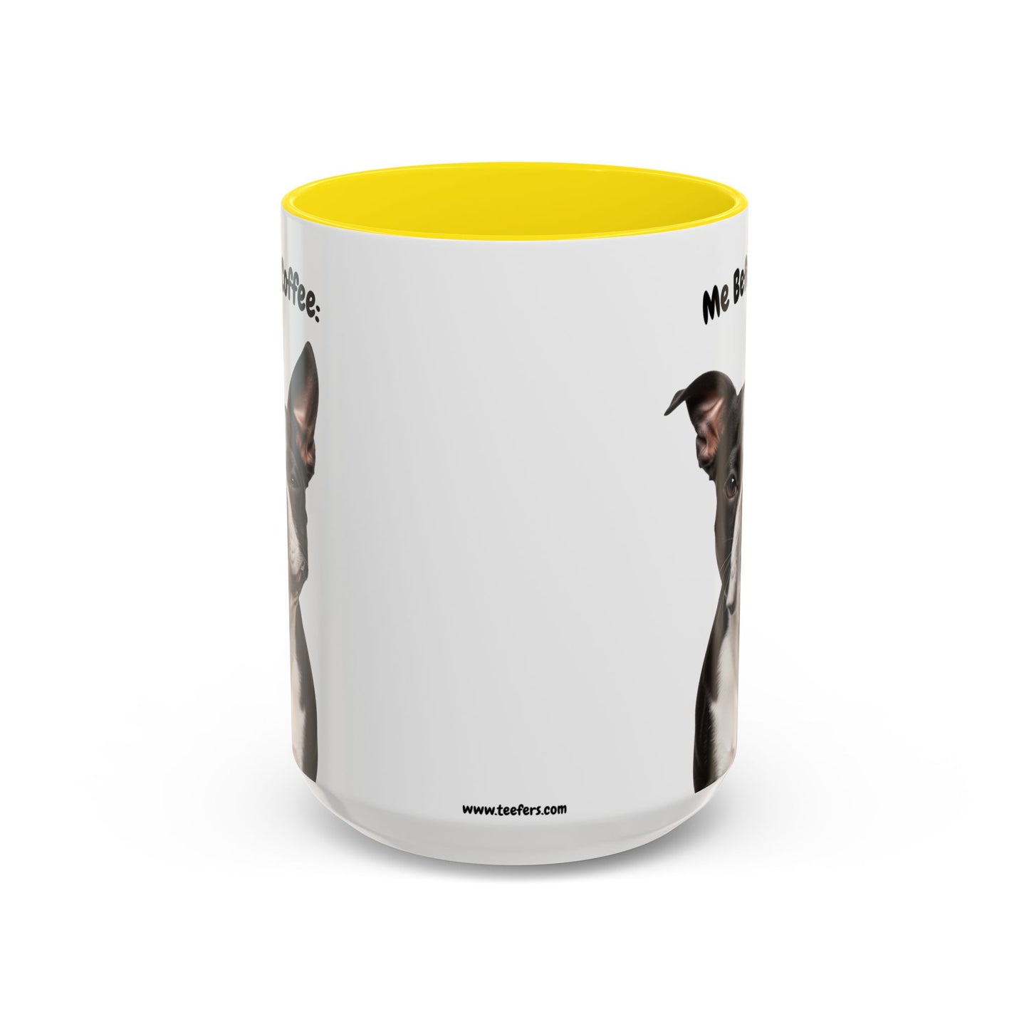 Funny Boston Terrier Coffee Mug – Me Before Coffee / Me After Coffee – Cute Boston Teeth Design – Teefers Original