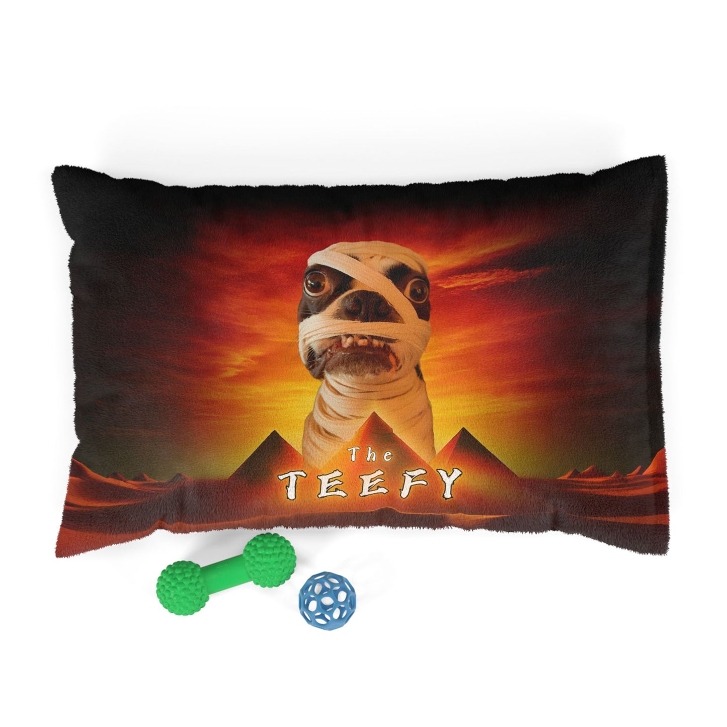 The Teefy Mummy's Cozy Crypt Dog Bed