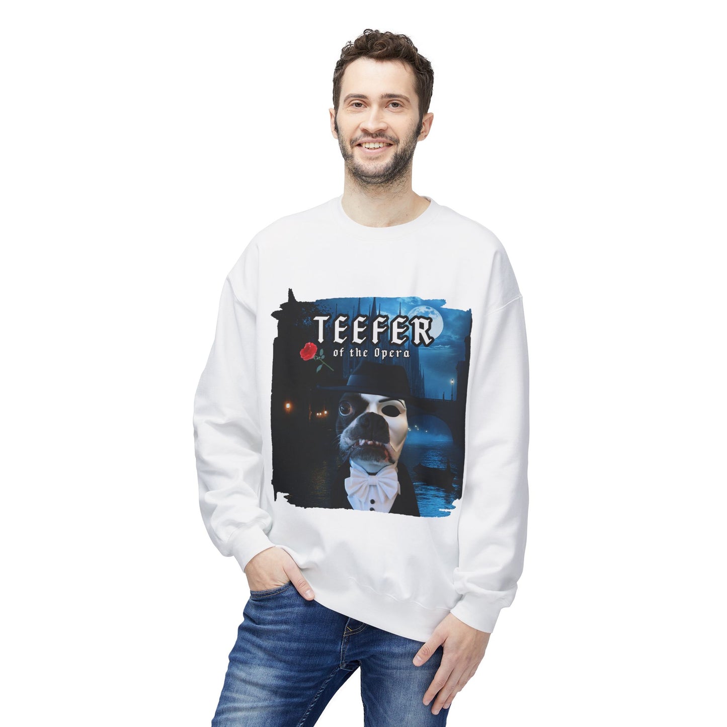 Teefer of the Opera Crewneck Sweatshirt: Theatrical Comfort