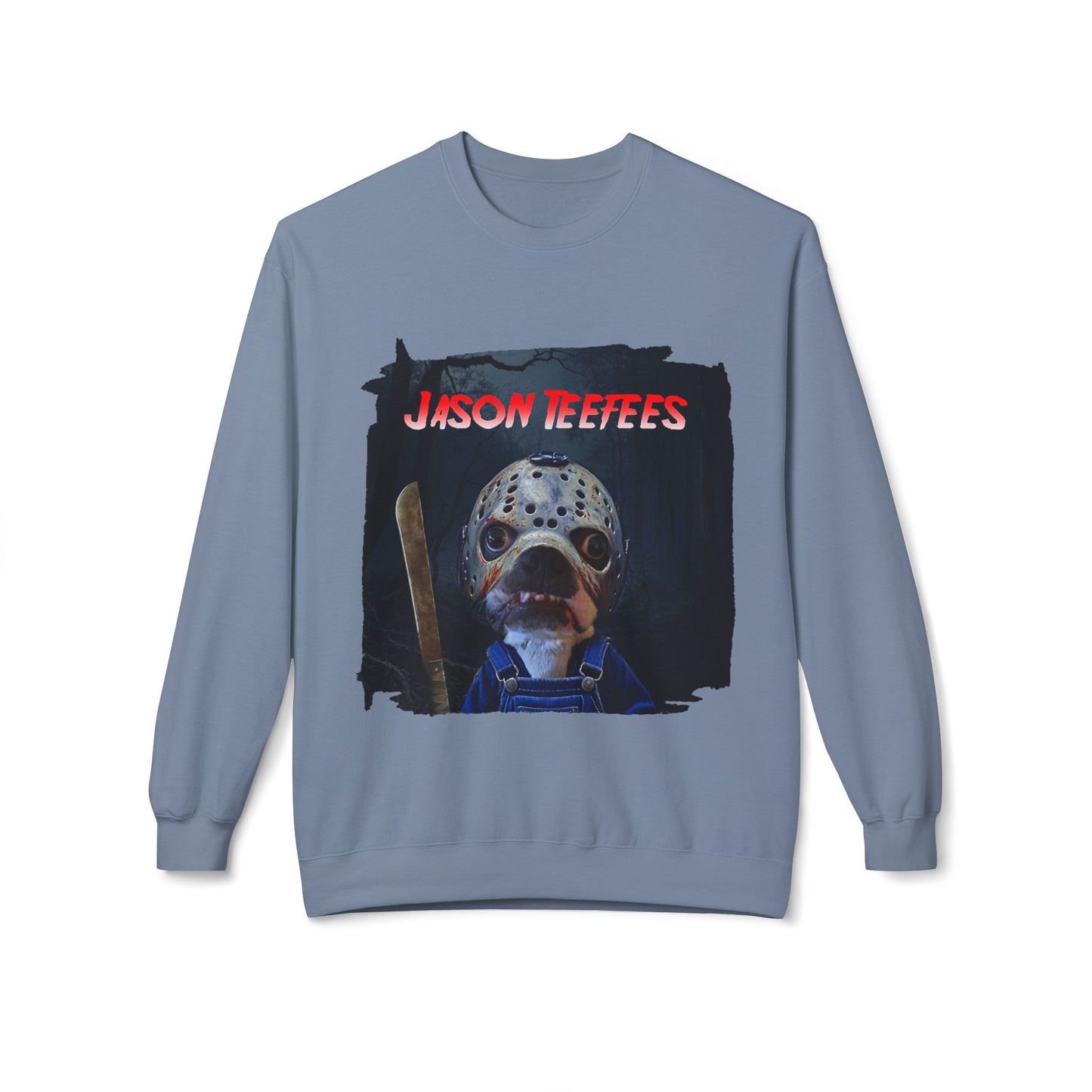 Jason Teefees Crewneck Sweatshirt: Campsite Horror Comfort