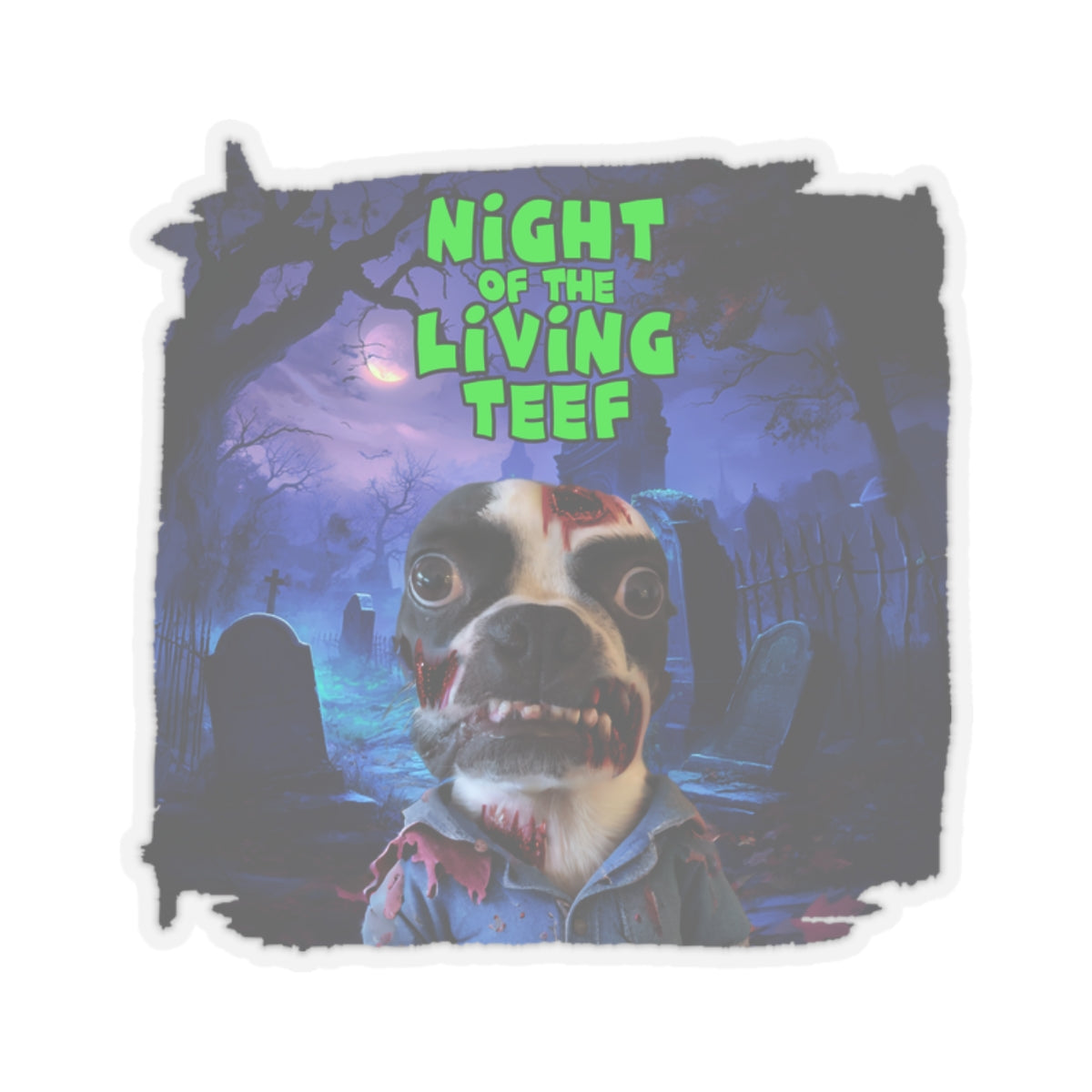 Night of the Living Teef Sticker: Zombie Flair