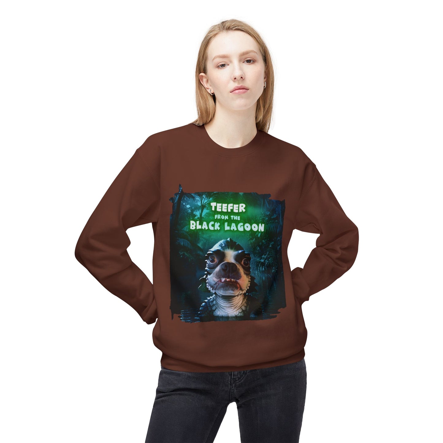 Teefer from the Black Lagoon Crewneck Sweatshirt: Lagoon Depths Comfort