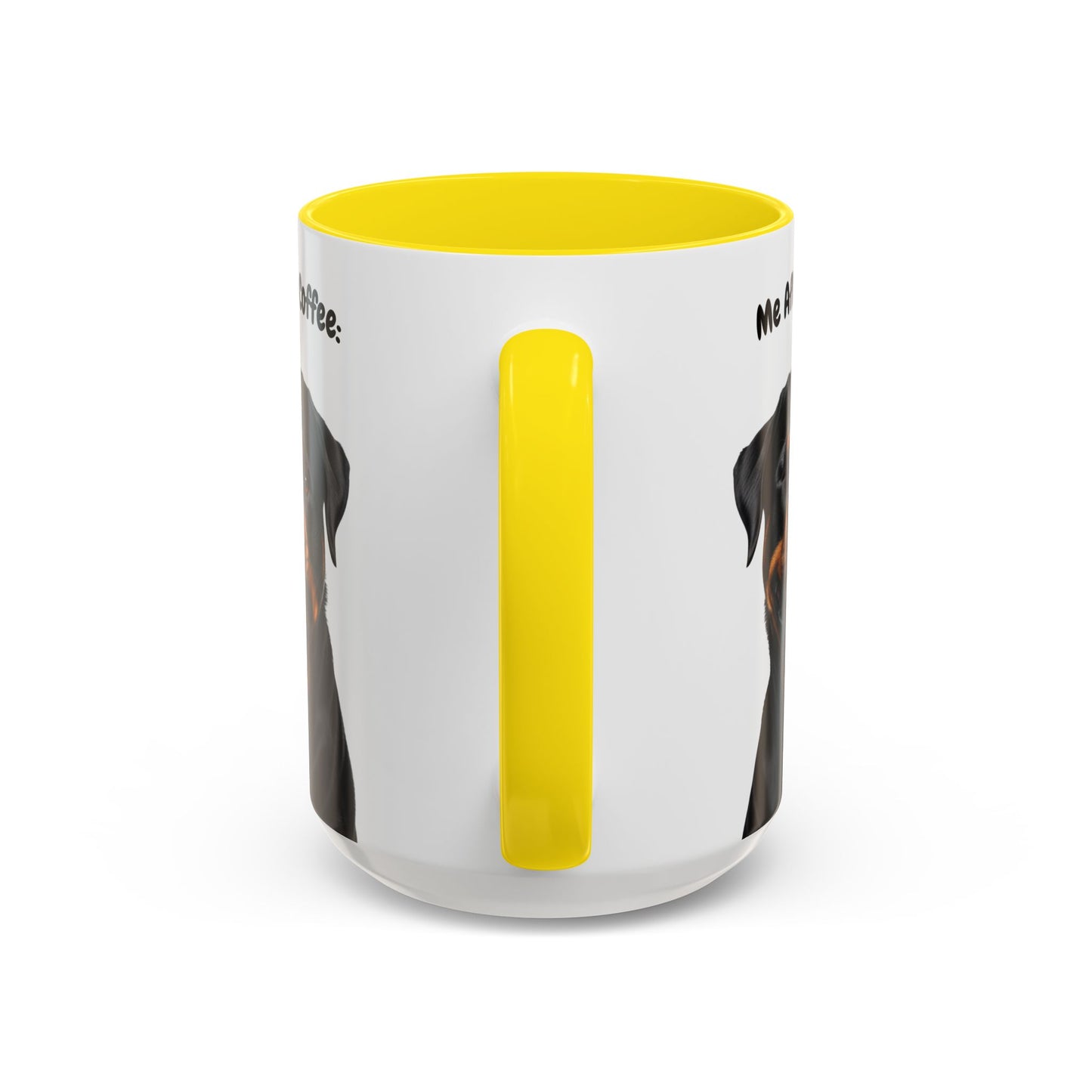 Funny Rottweiler Coffee Mug – Me Before Coffee / Me After Coffee – Cute Rottie Teeth Design – Teefers Original