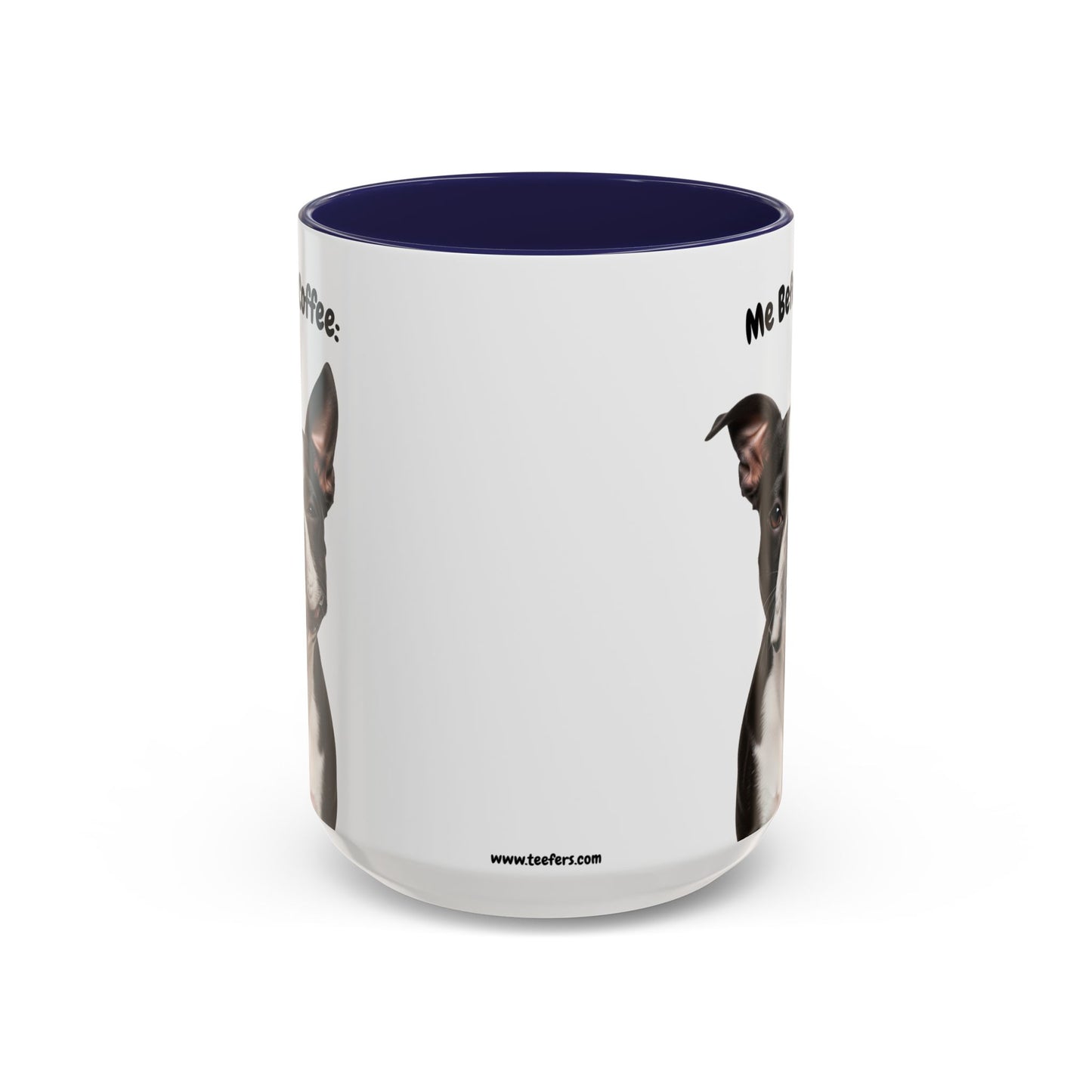 Funny Boston Terrier Coffee Mug – Me Before Coffee / Me After Coffee – Cute Boston Teeth Design – Teefers Original