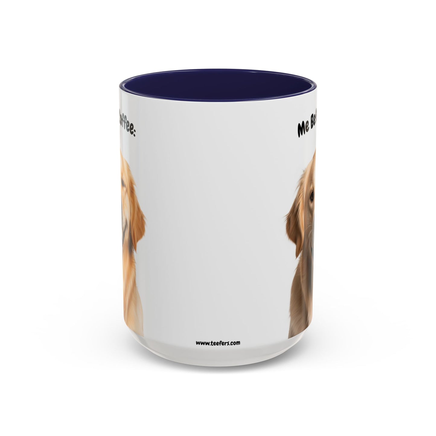 Funny Golden Retriever Coffee Mug – Me Before Coffee / Me After Coffee – Cute Golden Teeth Design – Teefers Original