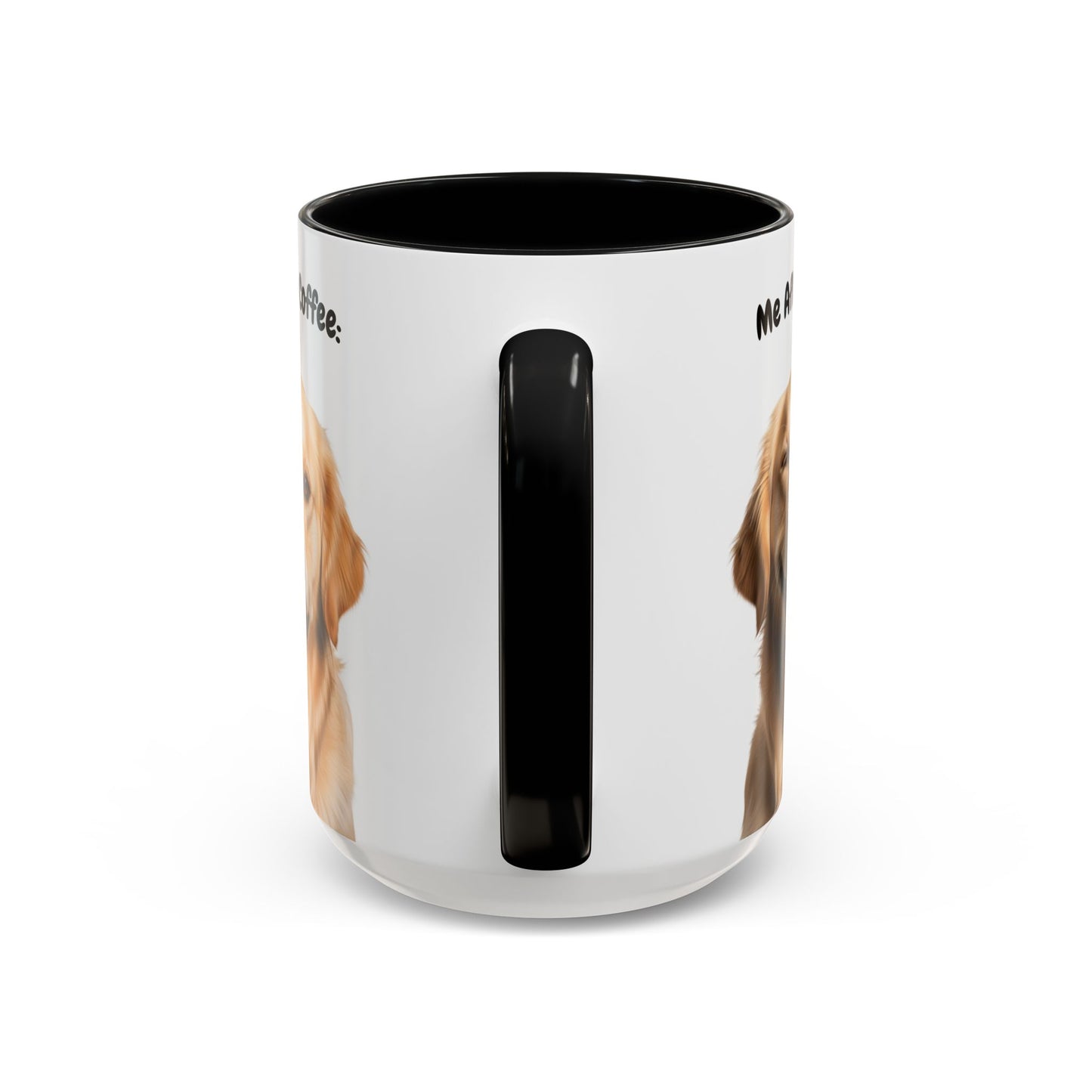 Funny Golden Retriever Coffee Mug – Me Before Coffee / Me After Coffee – Cute Golden Teeth Design – Teefers Original