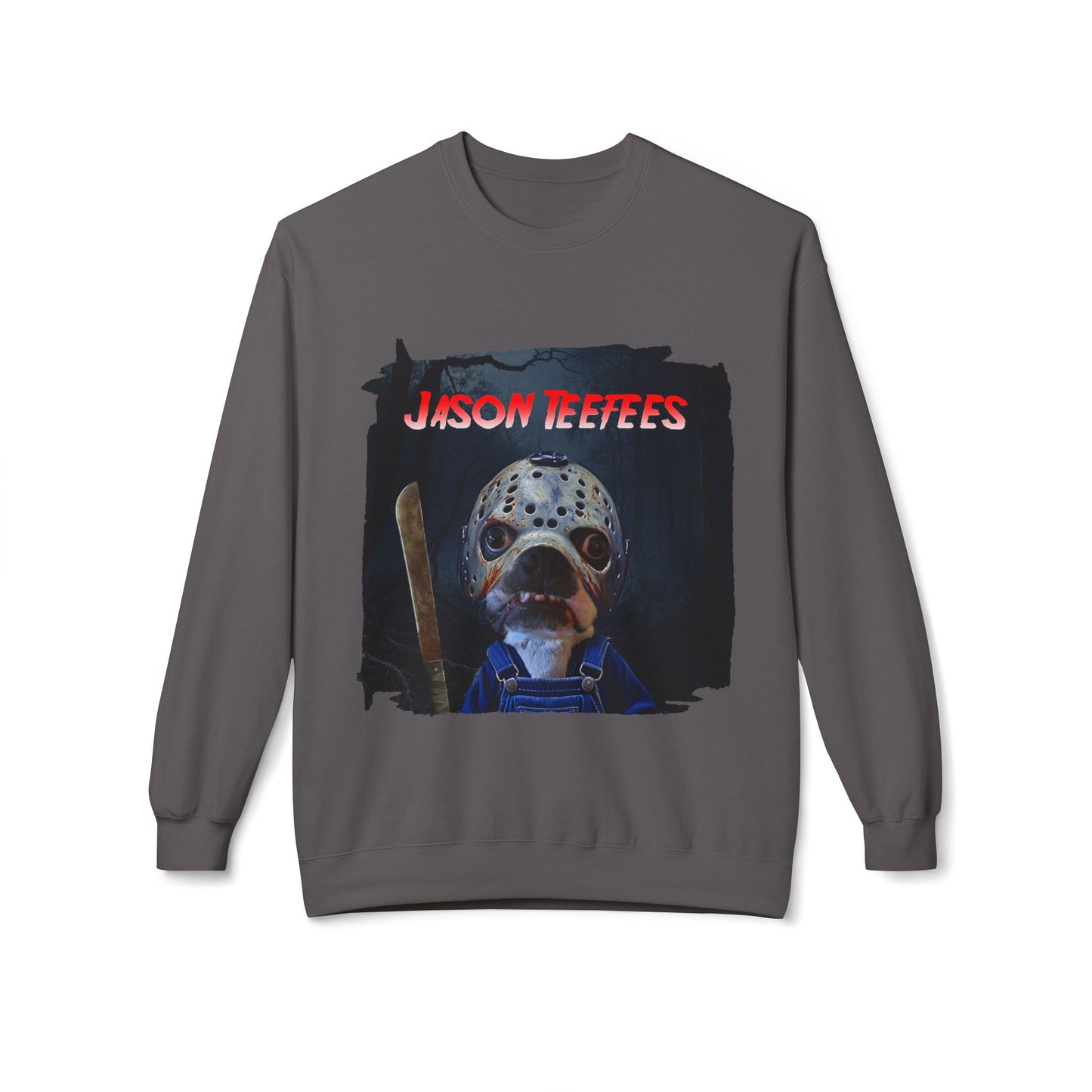 Jason Teefees Crewneck Sweatshirt: Campsite Horror Comfort
