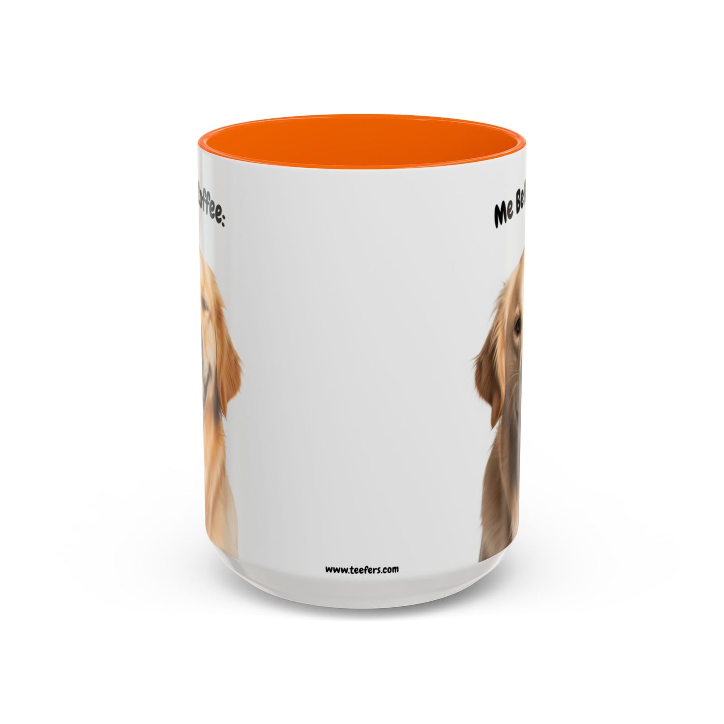 Funny Golden Retriever Coffee Mug – Me Before Coffee / Me After Coffee – Cute Golden Teeth Design – Teefers Original