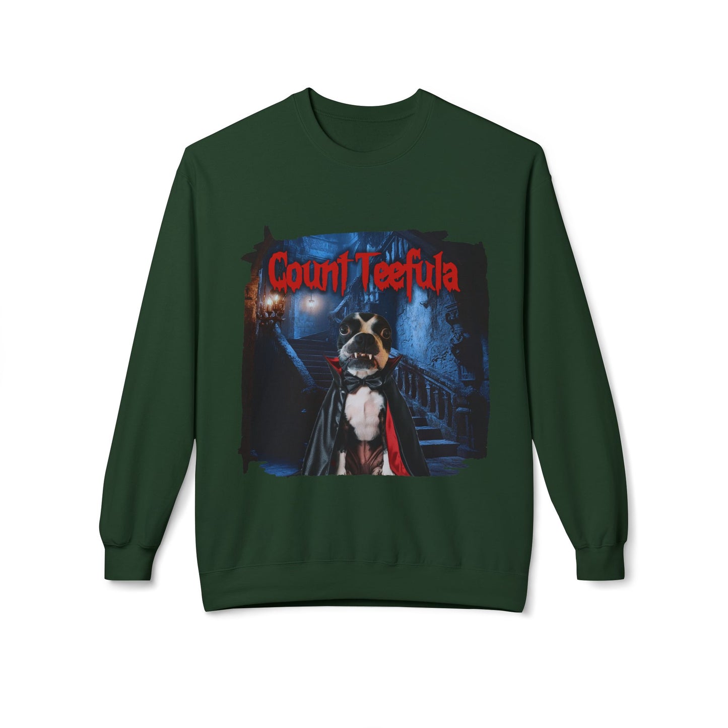 Count Teefula Crewneck Sweatshirt: Gothic Coziness