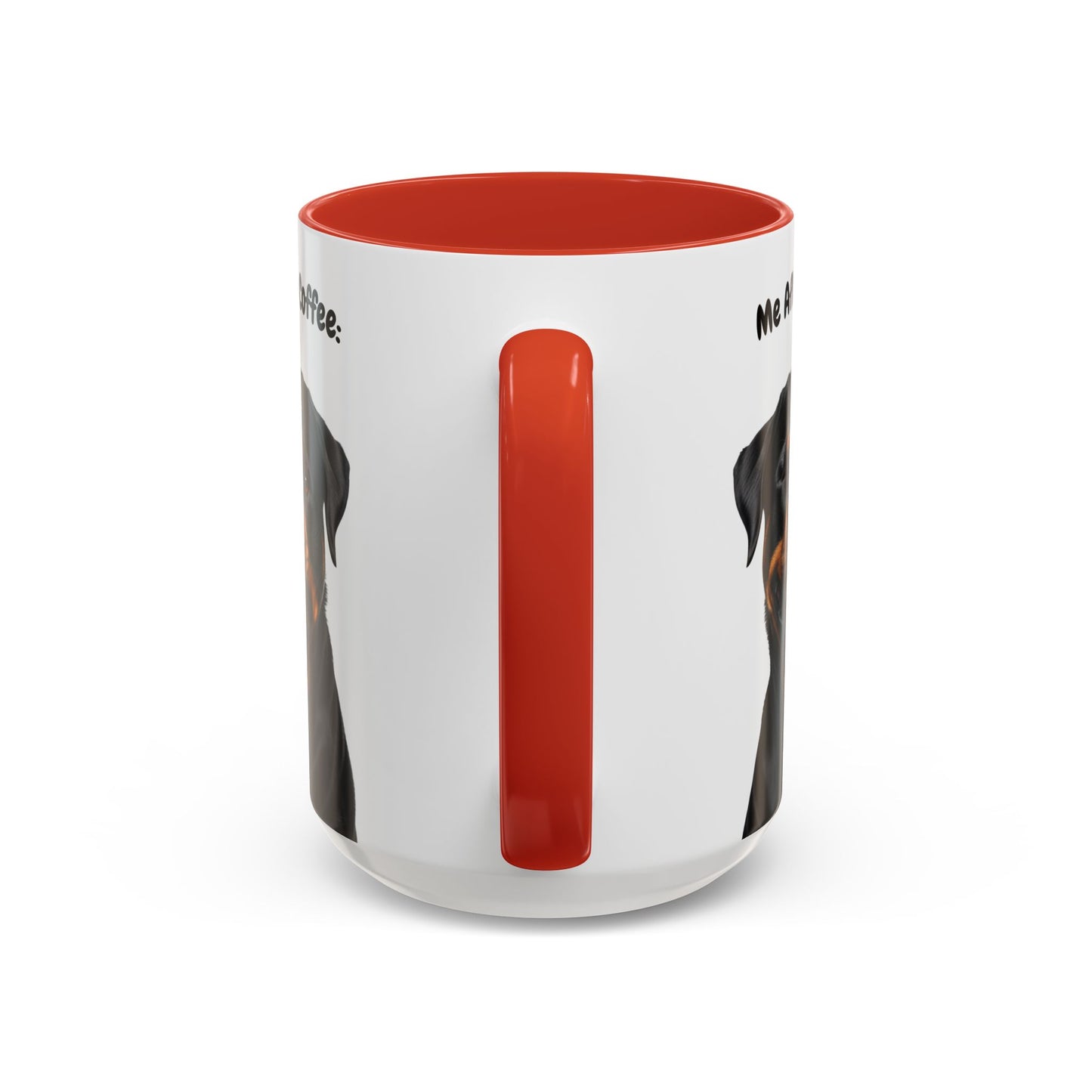Funny Rottweiler Coffee Mug – Me Before Coffee / Me After Coffee – Cute Rottie Teeth Design – Teefers Original
