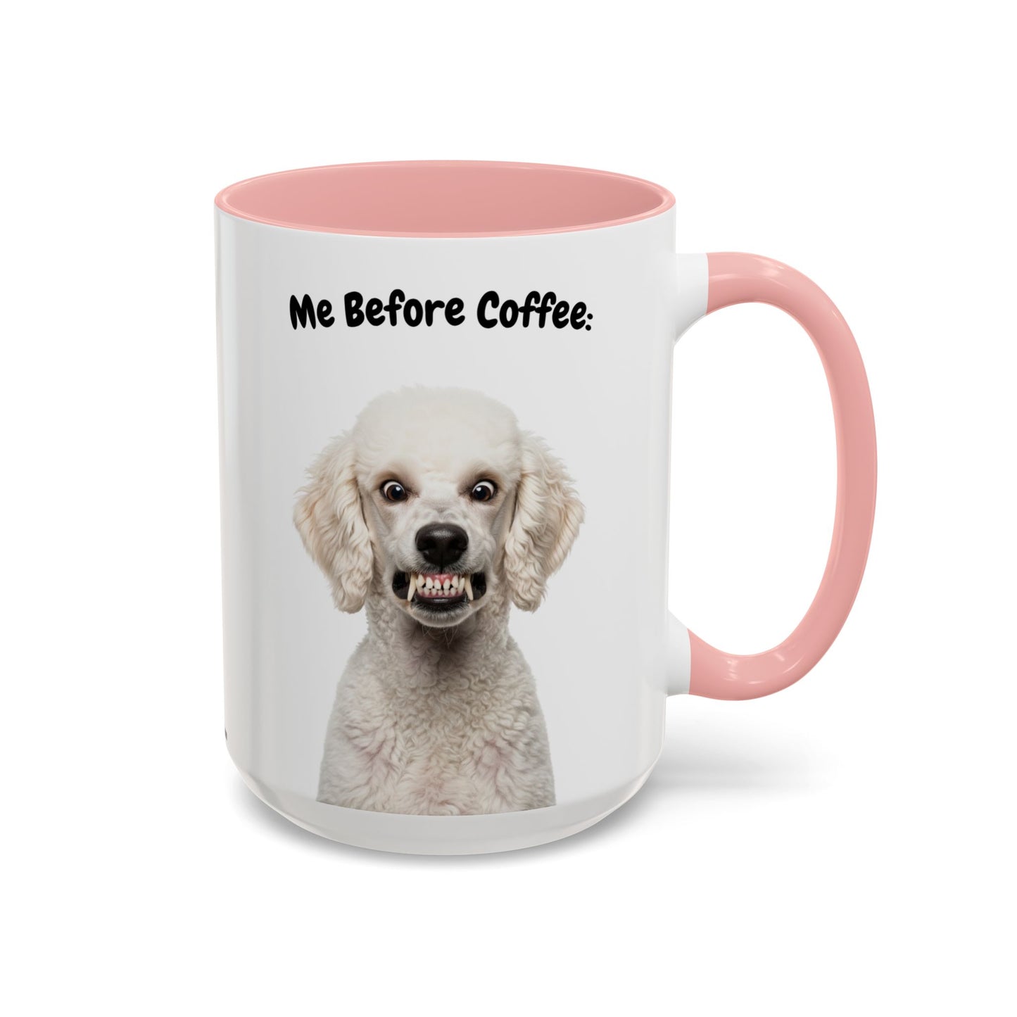 Funny Poodle Coffee Mug – Me Before Coffee / Me After Coffee – Cute Poodle Teeth Design – Teefers Original