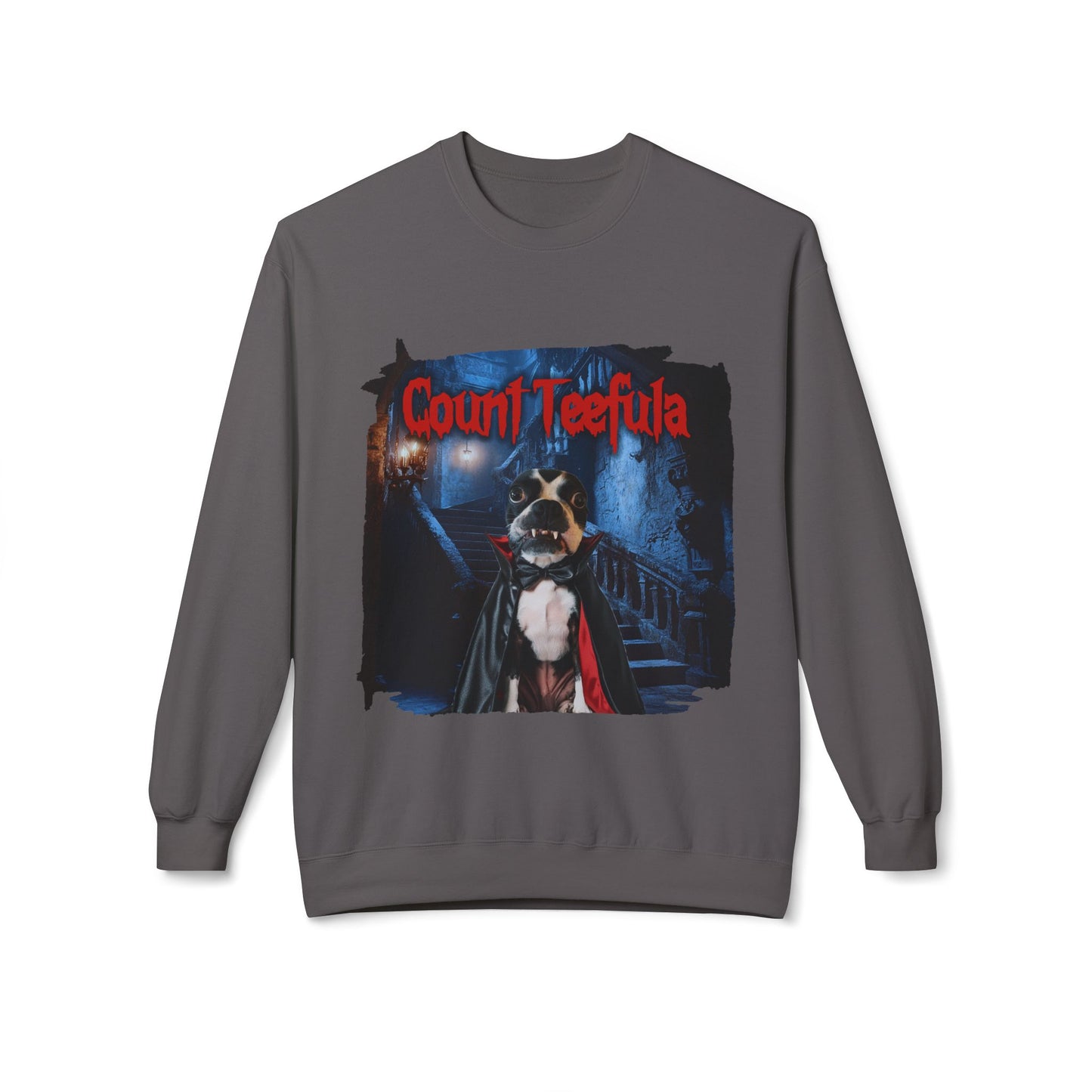 Count Teefula Crewneck Sweatshirt: Gothic Coziness