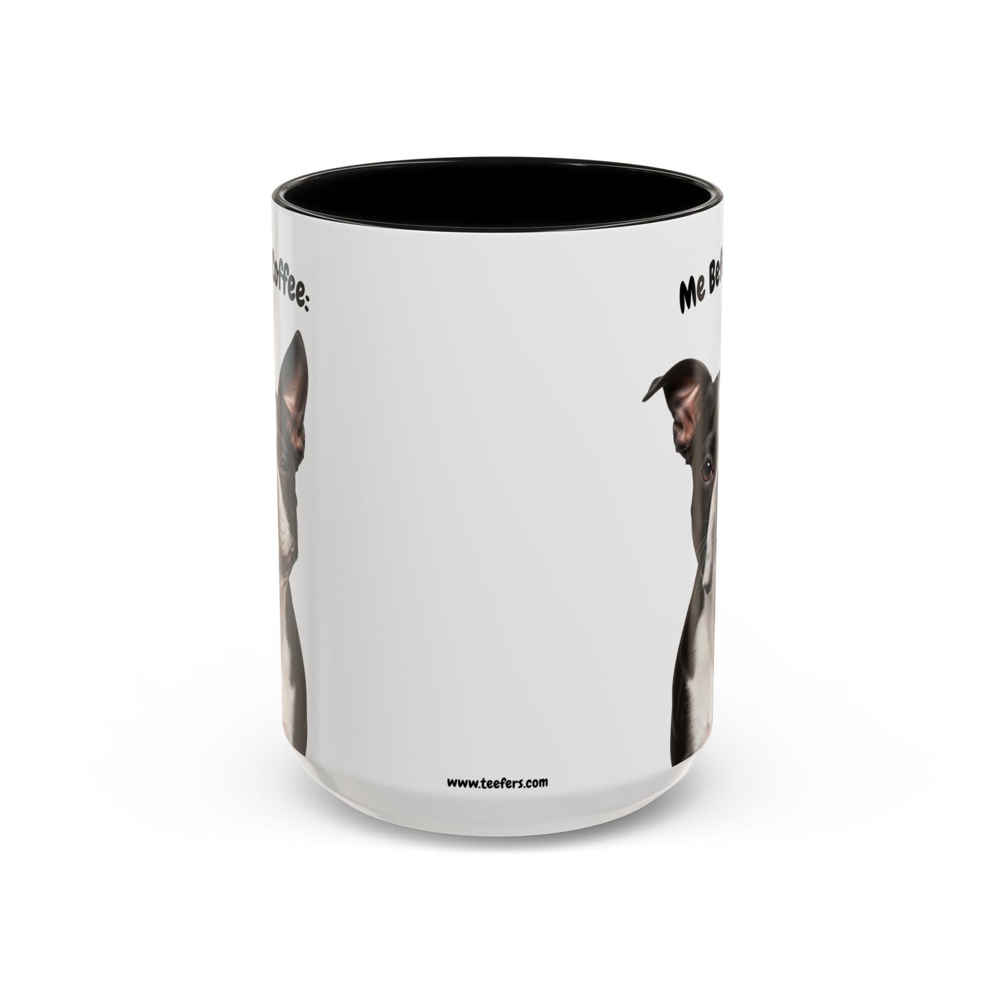 Funny Boston Terrier Coffee Mug – Me Before Coffee / Me After Coffee – Cute Boston Teeth Design – Teefers Original