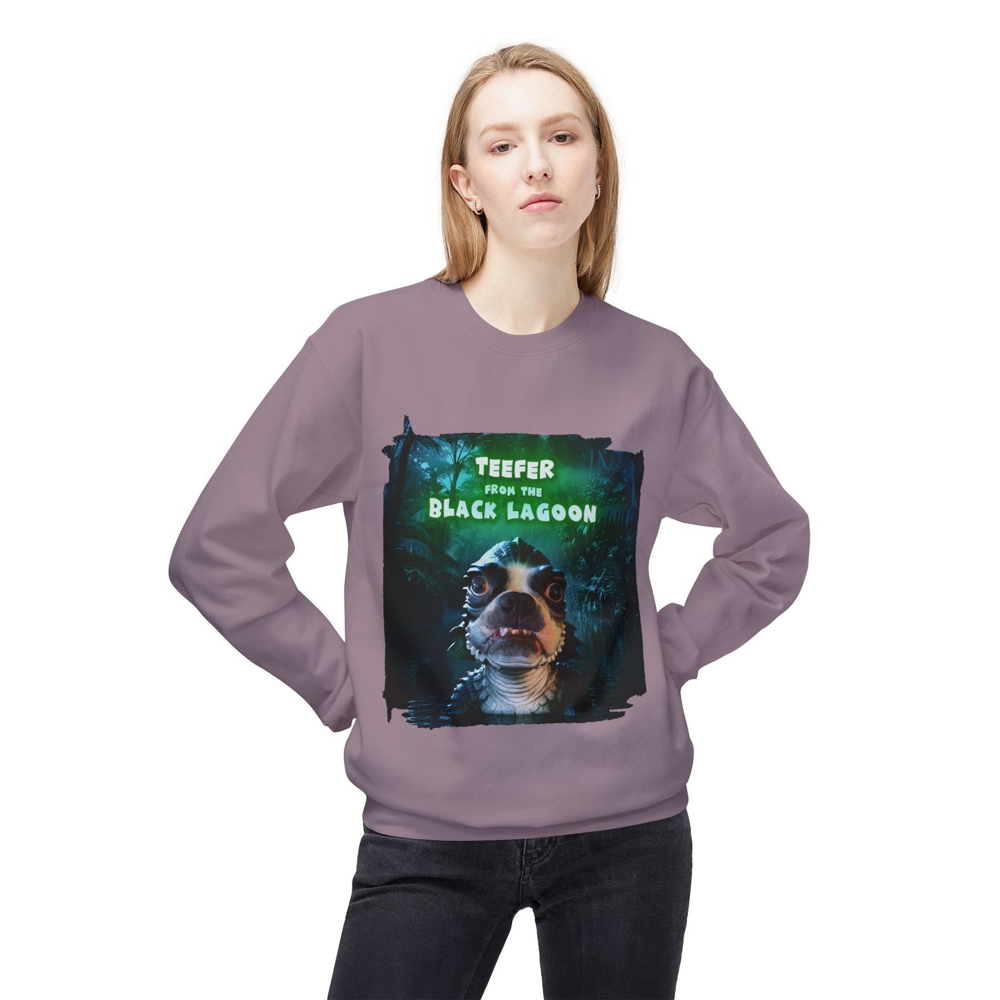 Teefer from the Black Lagoon Crewneck Sweatshirt: Lagoon Depths Comfort