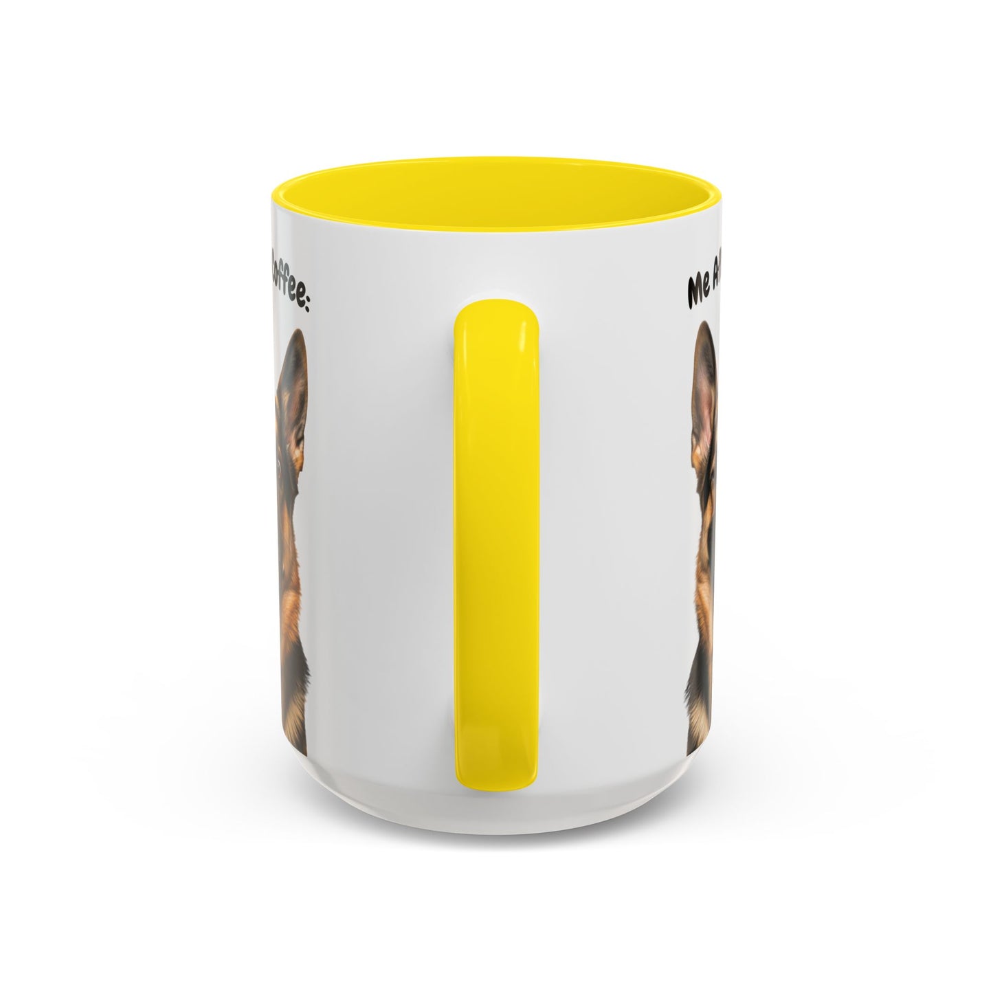 Funny German Shepherd Coffee Mug – Me Before Coffee / Me After Coffee – Cute Shepherd Teeth Design – Teefers Original