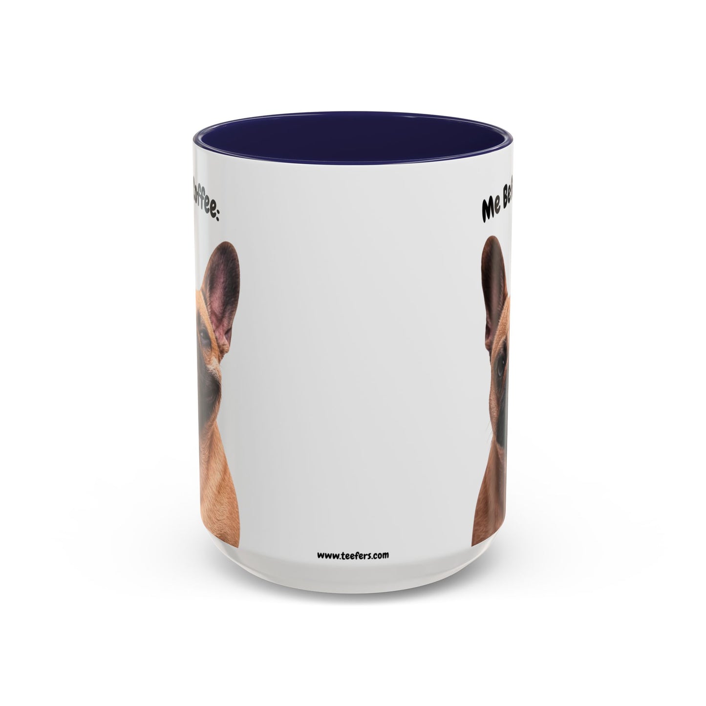 Funny French Bulldog Coffee Mug – Me Before Coffee / Me After Coffee – Cute Frenchie Teeth Design – Teefers Original