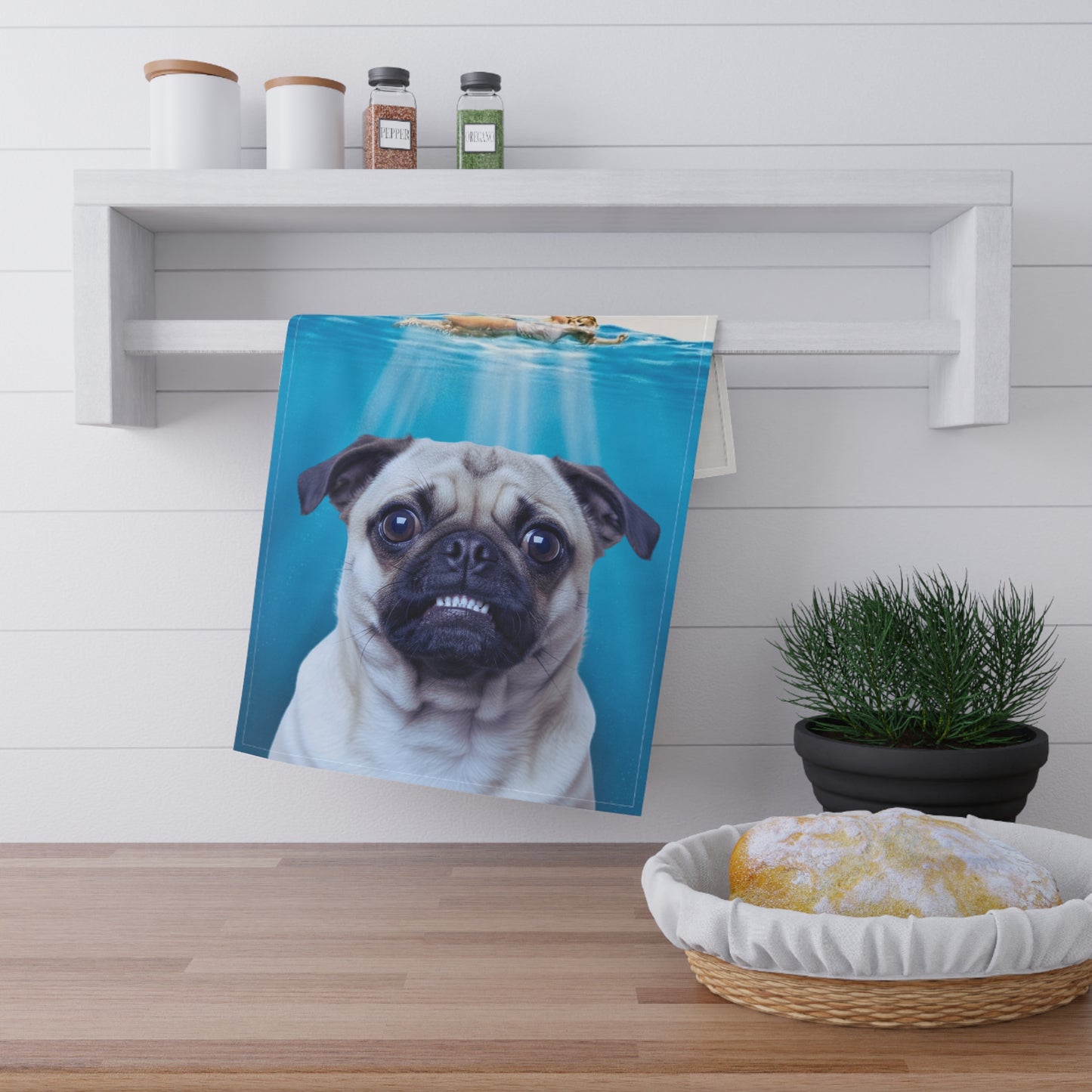 Pug TEEFS Tea Towel