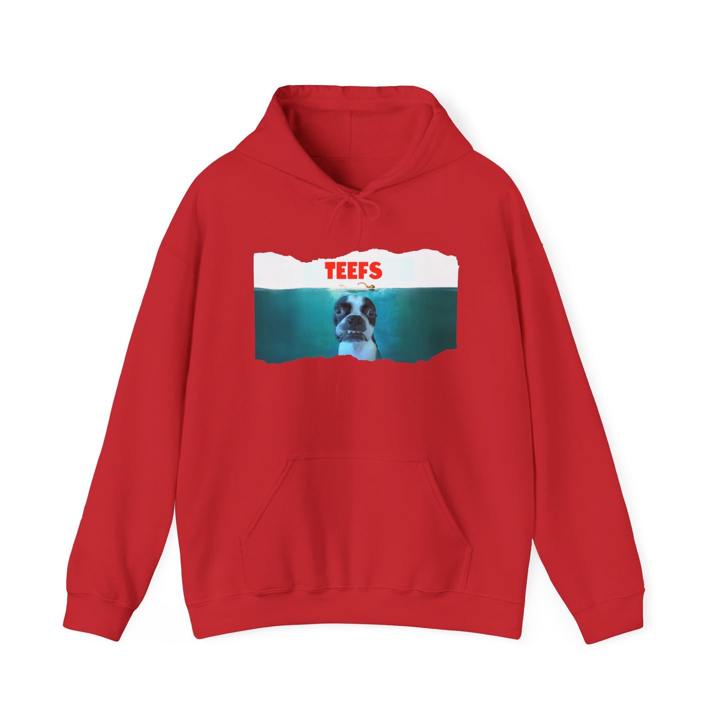 Teefs Unisex Pullover Hoodie: Sharky Style Splash