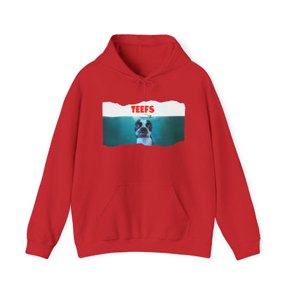 Teefs Unisex Pullover Hoodie: Sharky Style Splash