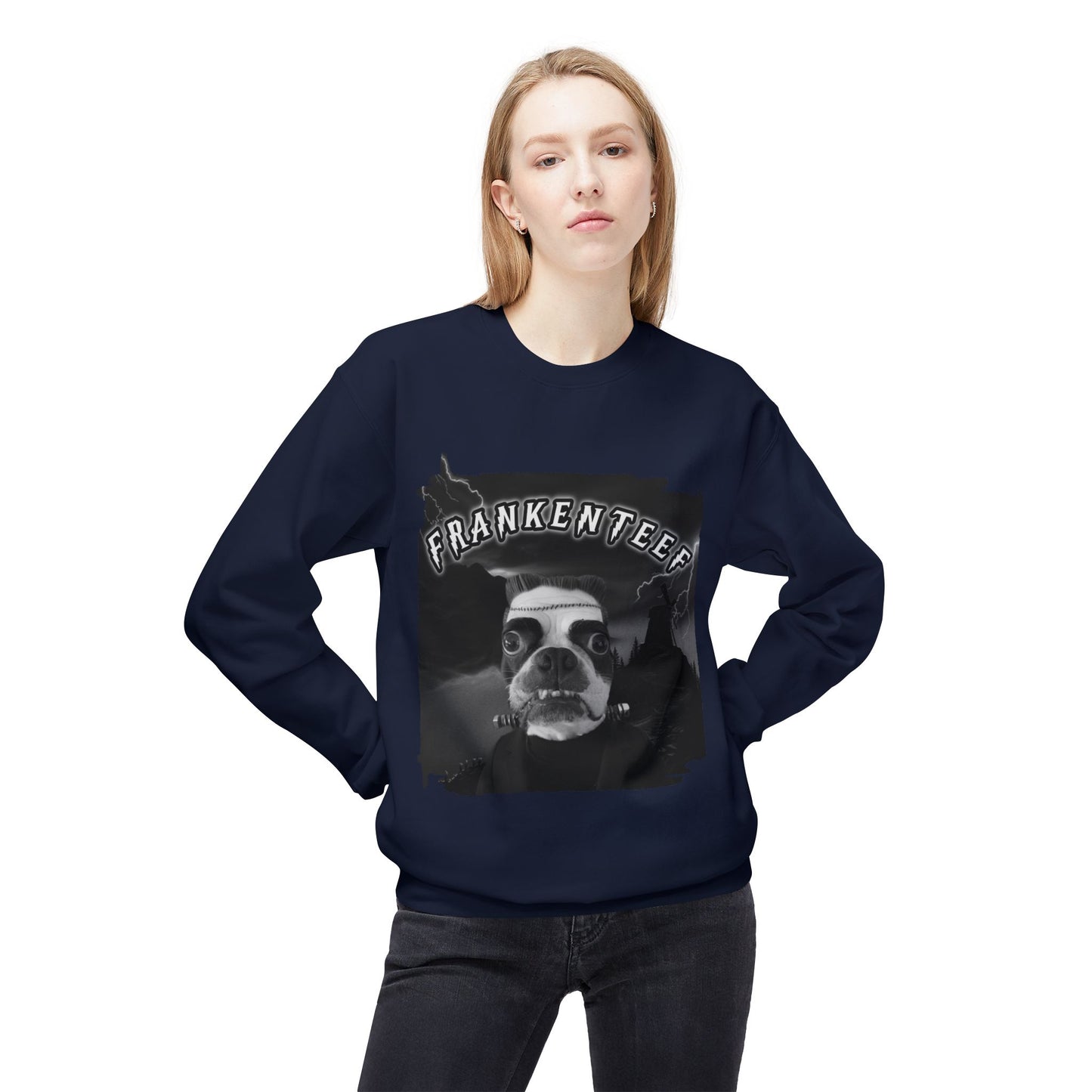 Frankenteef Crewneck Sweatshirt: Monster's Embrace