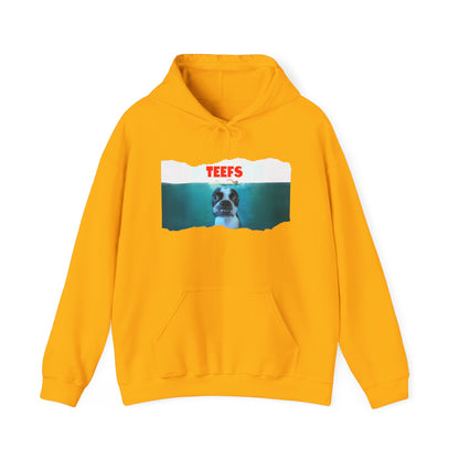 Teefs Unisex Pullover Hoodie: Sharky Style Splash