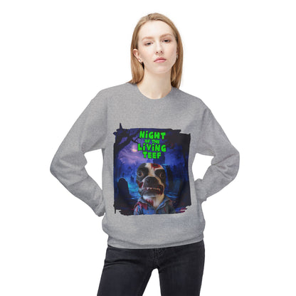 Night of the Living Teef Crewneck Sweatshirt: Zombie Comfort