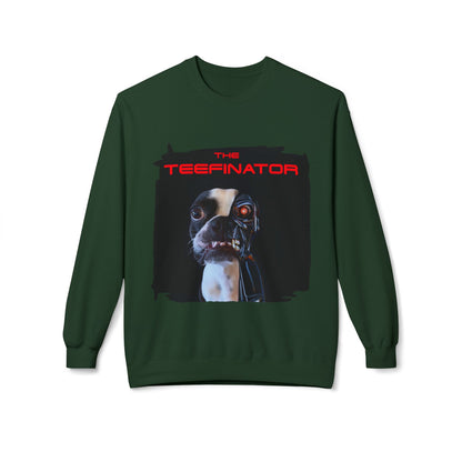 The Teefinator Crewneck Sweatshirt: Cybernetic Comfort