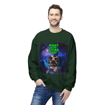 Night of the Living Teef Crewneck Sweatshirt: Zombie Comfort