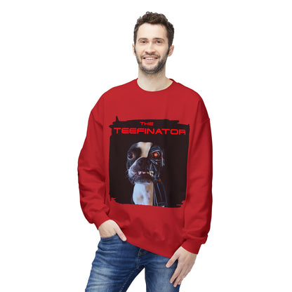 The Teefinator Crewneck Sweatshirt: Cybernetic Comfort
